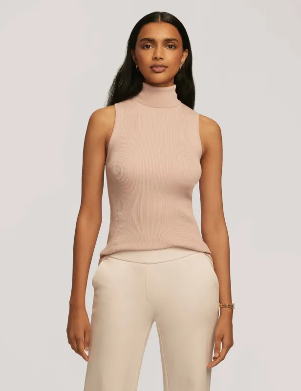 Sleeveless Rib Turtleneck- Clearance sold by Anne Klein