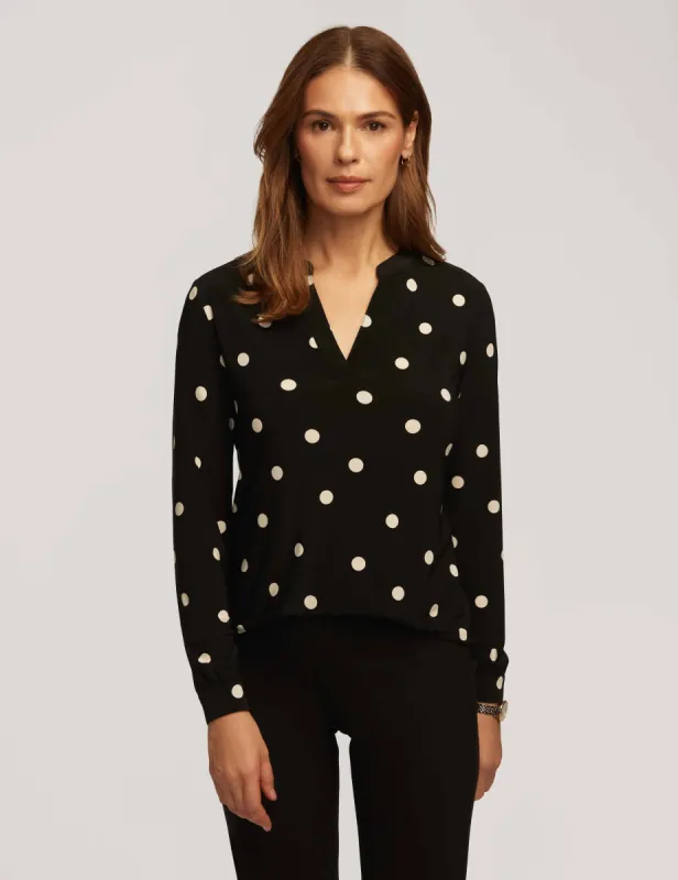Printed Split Neck Tunic- Clearance sold by Anne Klein