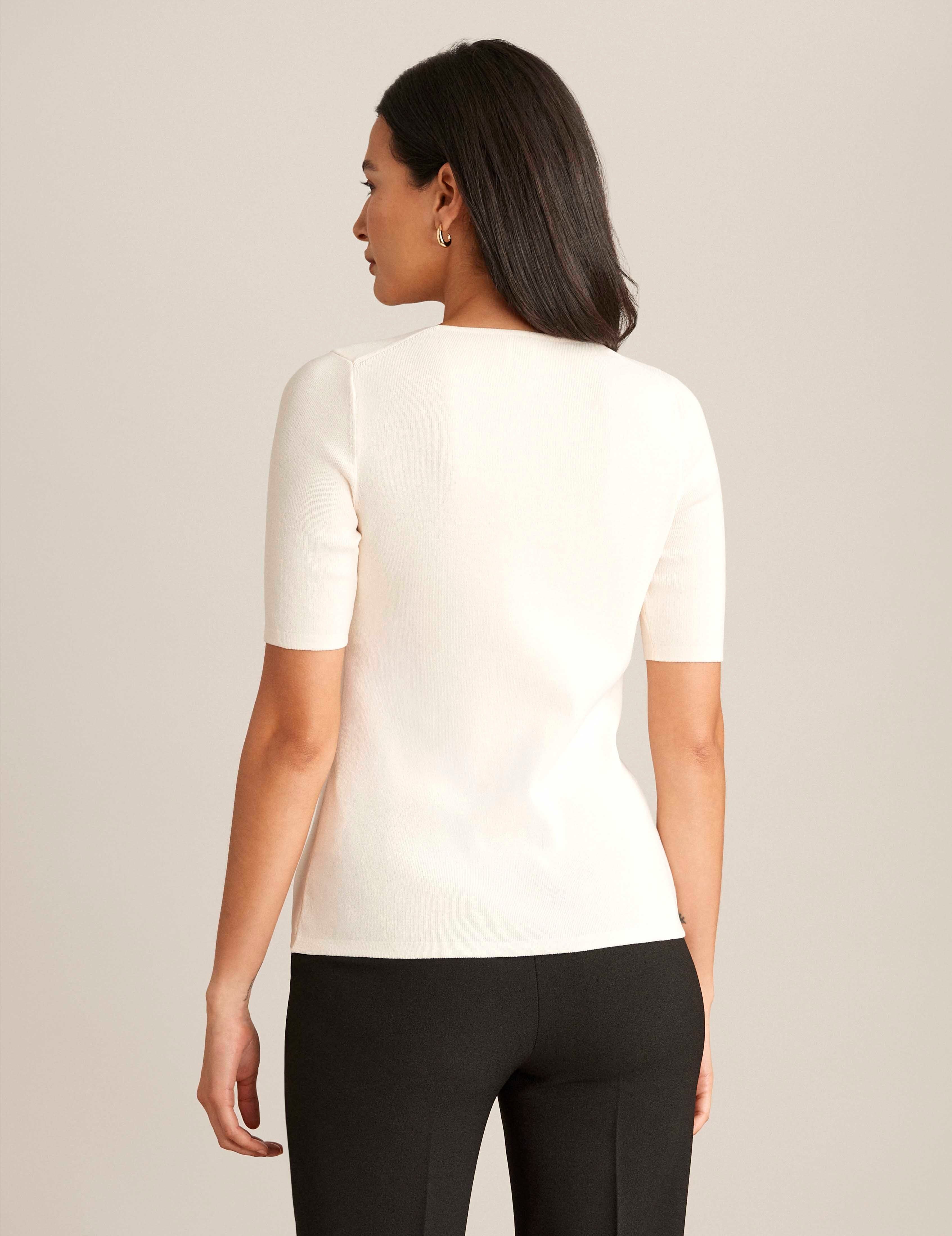 Half Sleeve V Neck Top sold by Anne Klein product image thumbnail 2