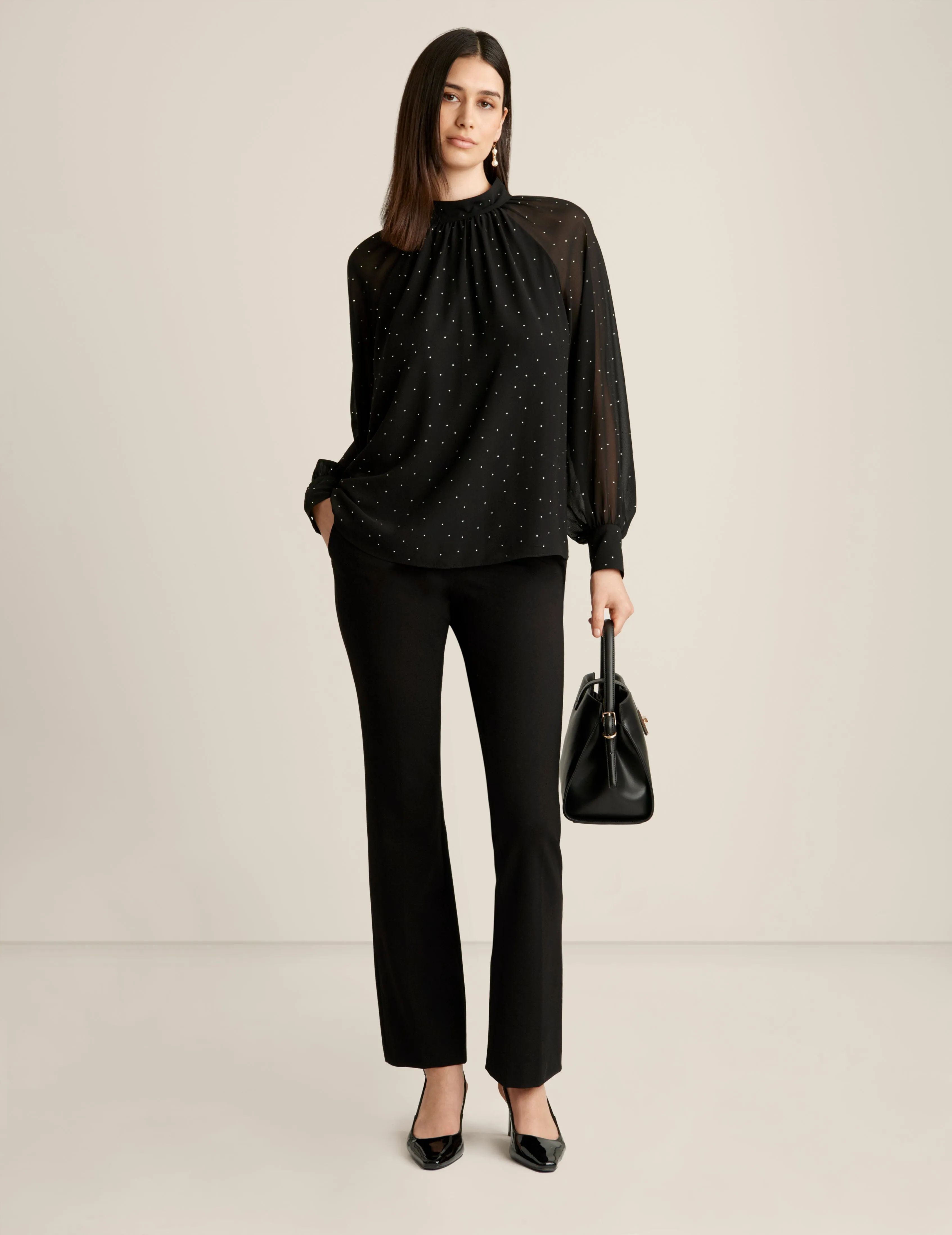 Raglan Mock Neck Blouse sold by Anne Klein