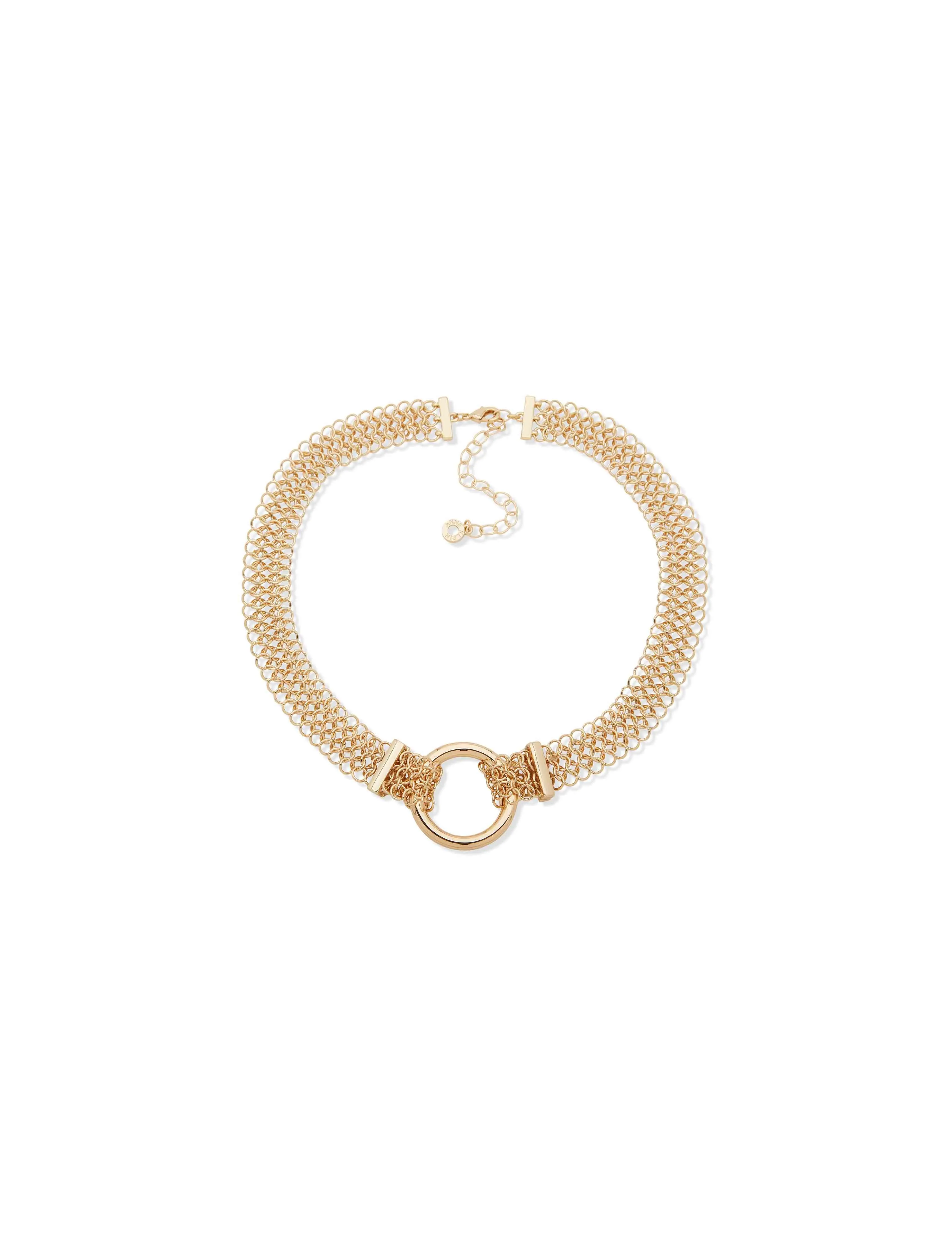 Mesh Necklace - Gold sold by Anne Klein