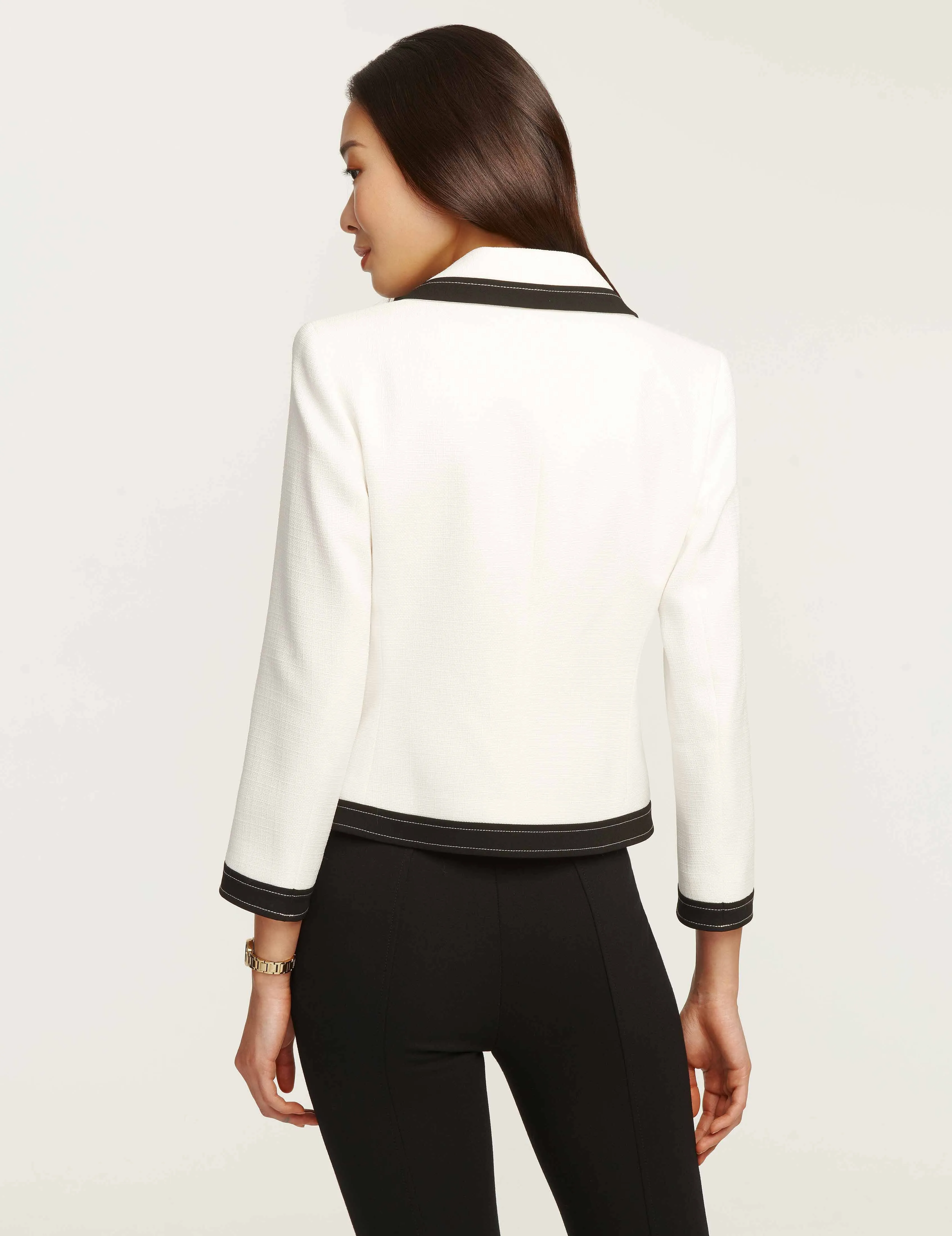 Contrast Trim Collar Jacket- Sale sold by Anne Klein product image thumbnail 3