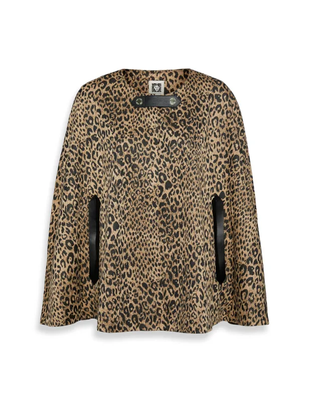 Animal Print Snap Front Cape- Sale sold by Anne Klein