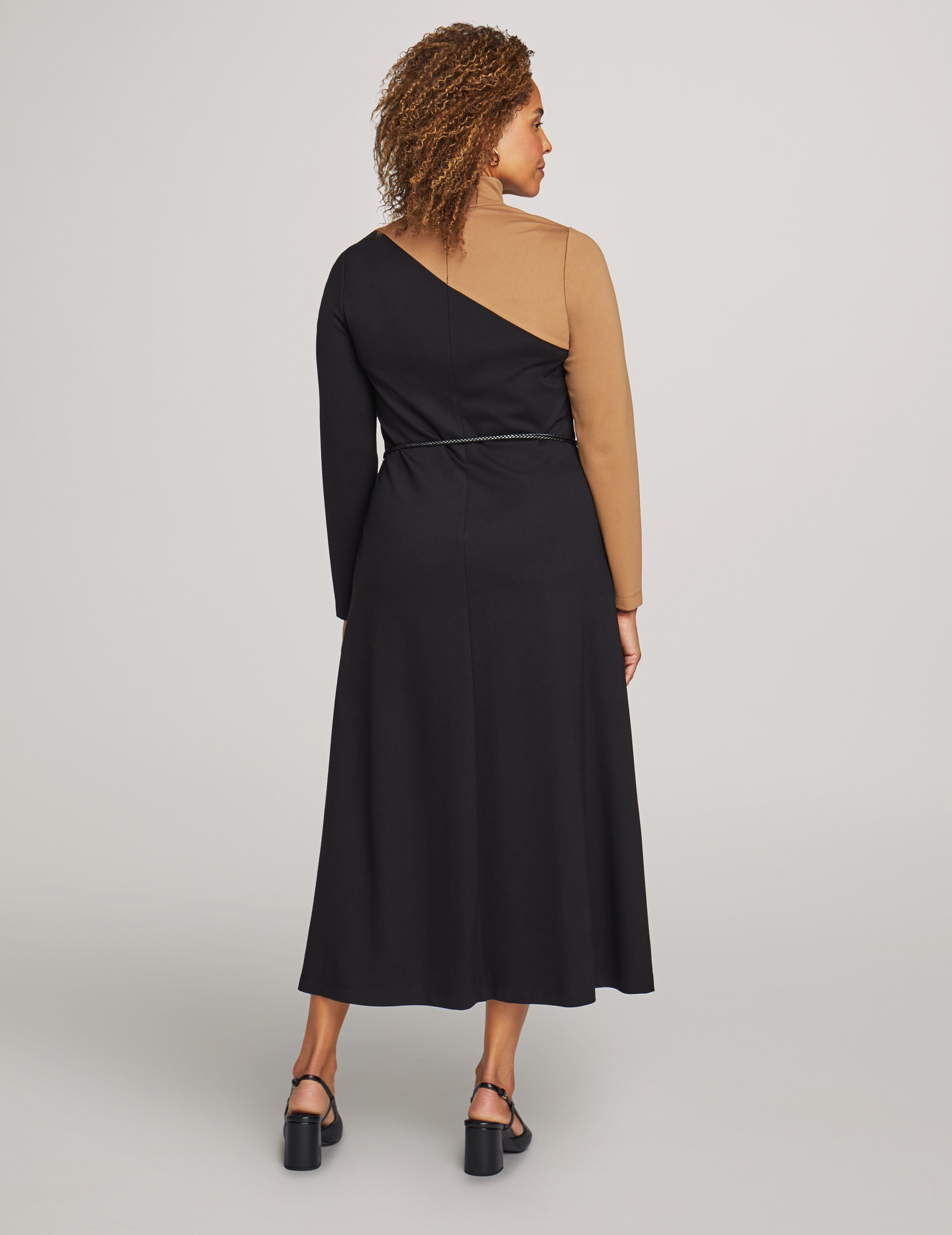 Color Blocked Mock Neck Midi Dress sold by Anne Klein product image thumbnail 3