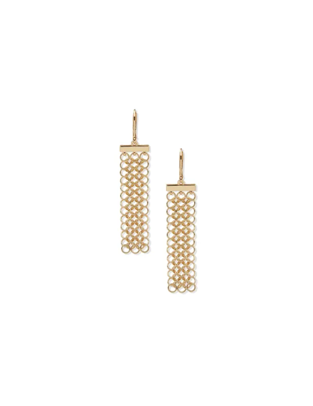 Linear Mesh Chain Earring sold by Anne Klein