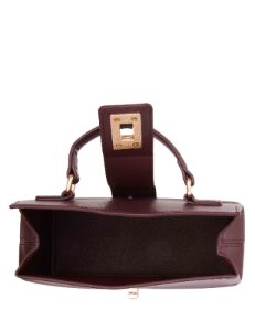 Convertible Box Bag With AK Enamel Turn Lock sold by Anne Klein
