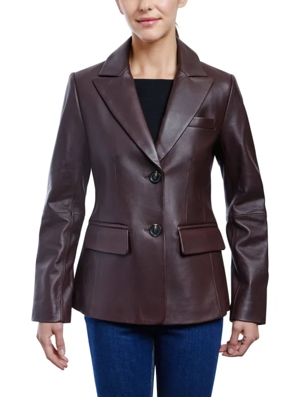 Leather Blazer Jacket sold by Anne Klein