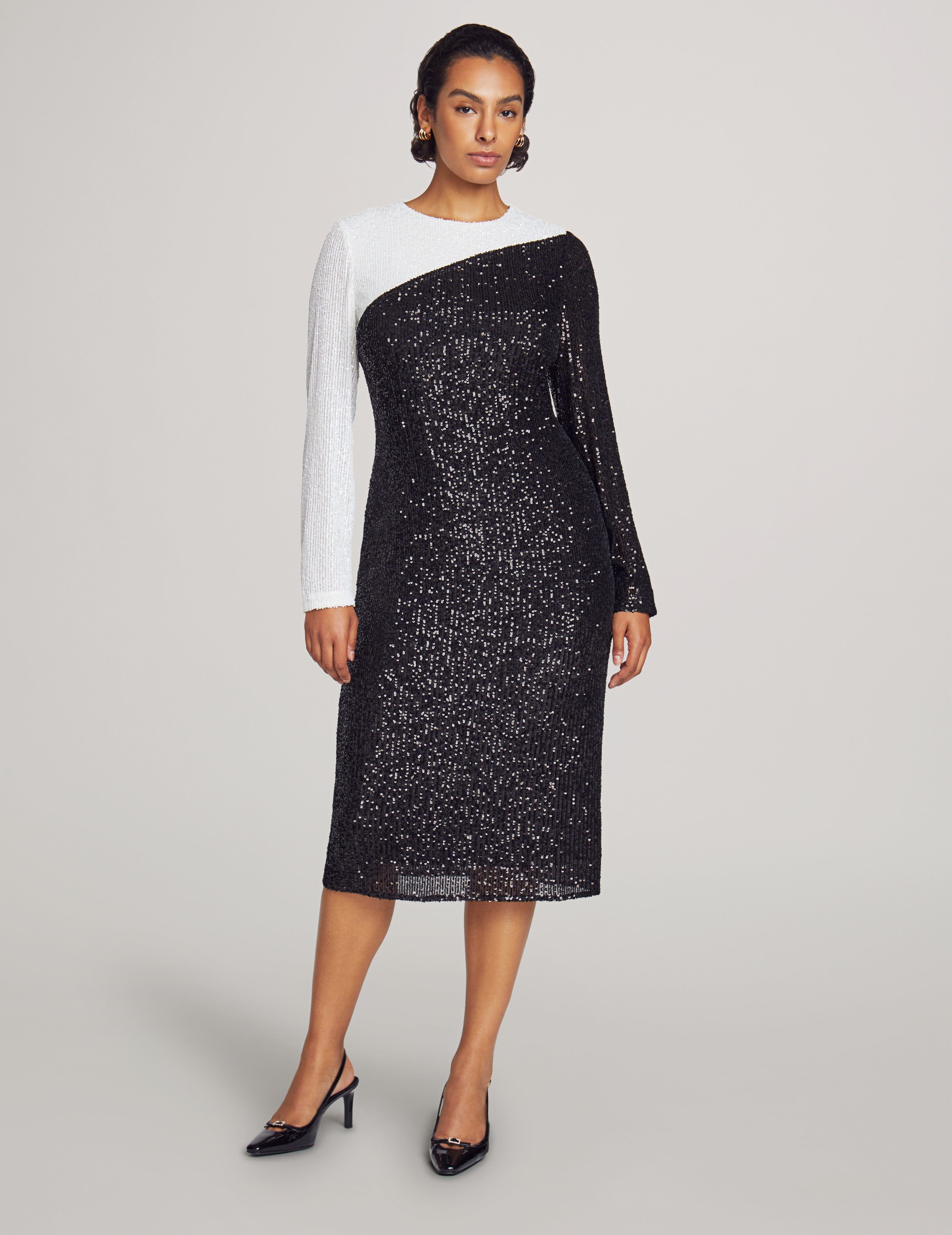 Color Blocked Sequin Midi Dress sold by Anne Klein product image thumbnail 2