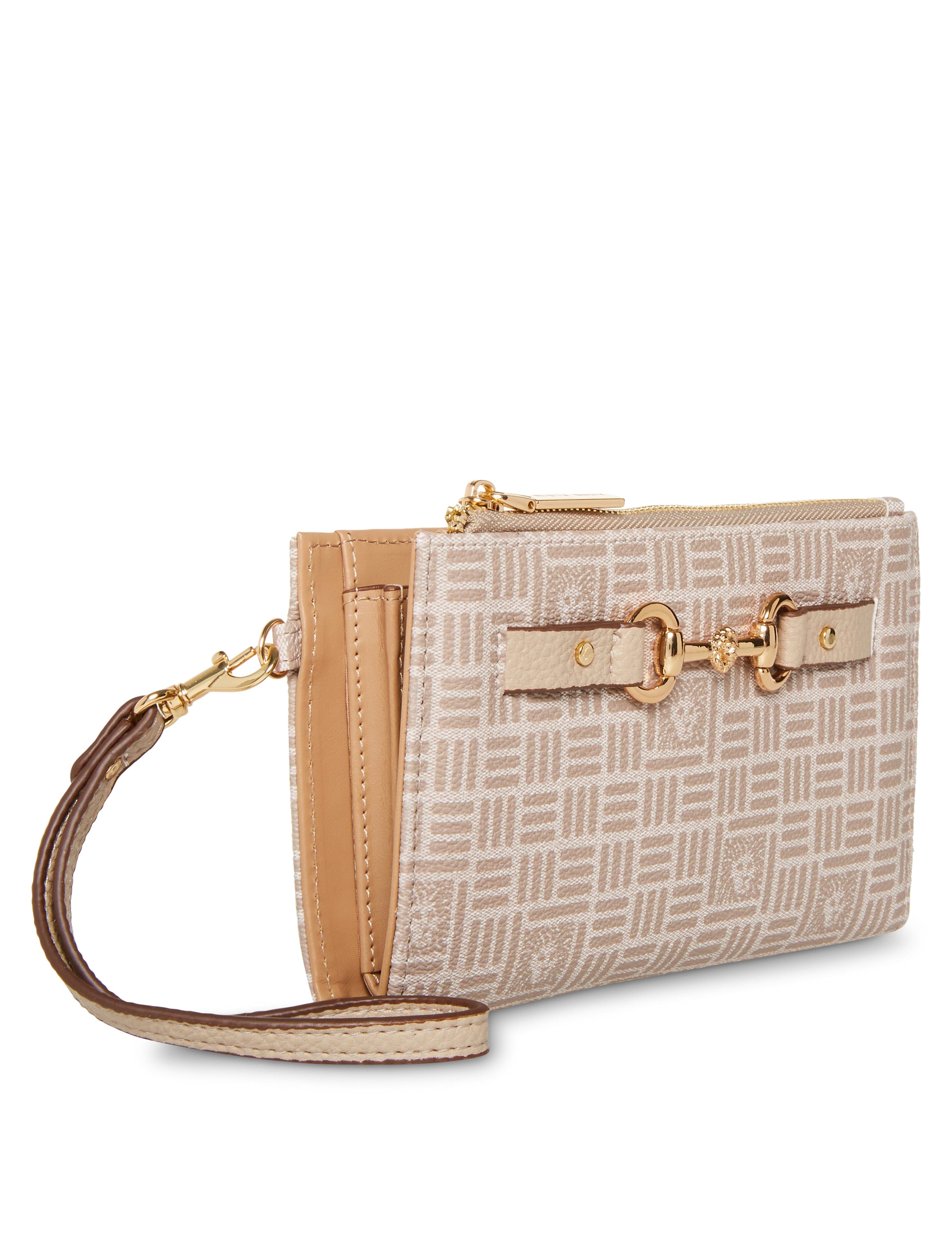 Horsebit Tile Lion Logo Wallet With Wristlet Strap sold by Anne Klein product image thumbnail 3