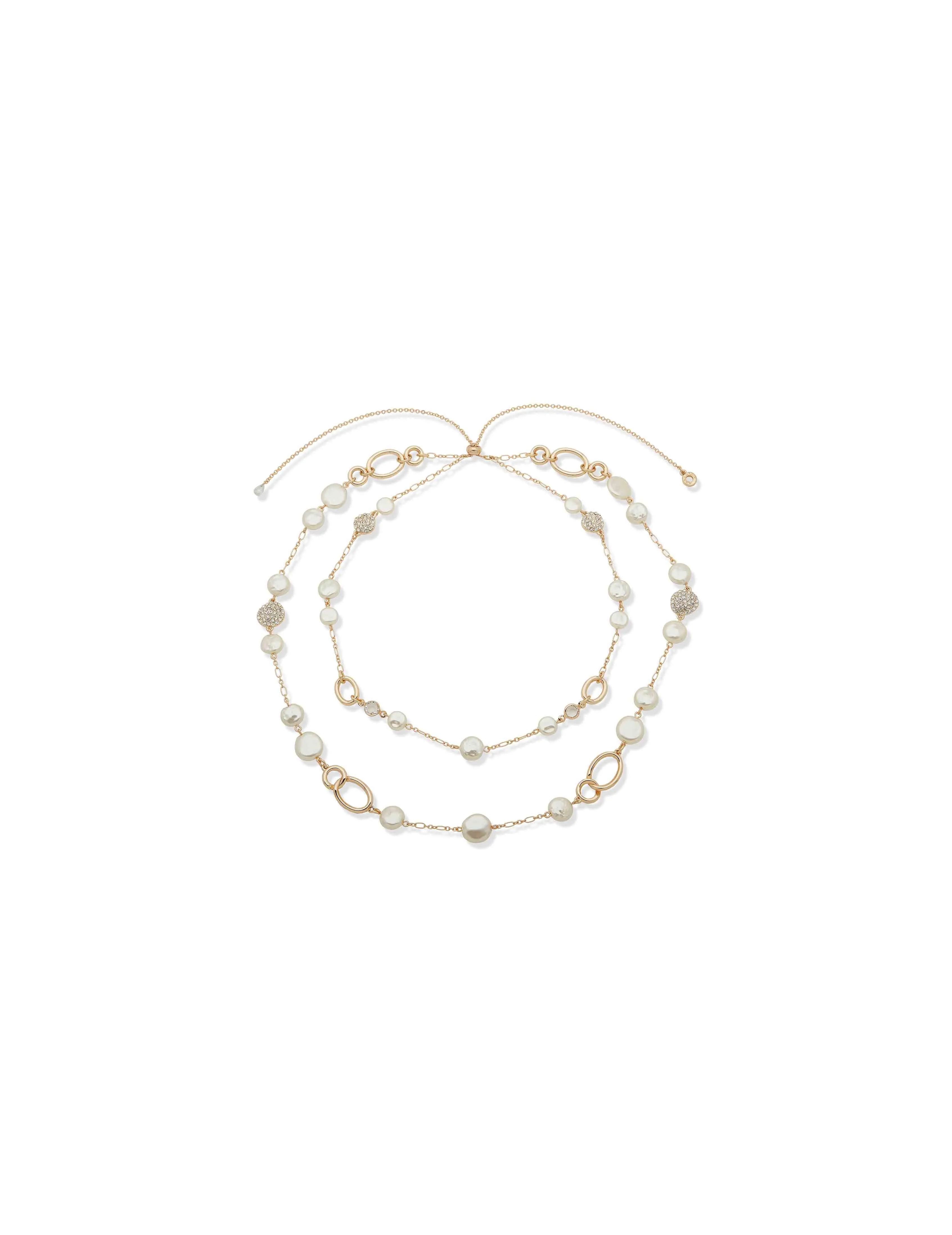 Adjustable Multi Row Gold Necklace sold by Anne Klein
