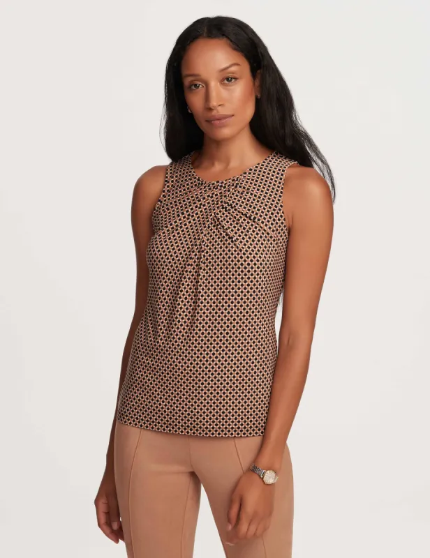 Pleated Neck Shell Tank- Clearance sold by Anne Klein