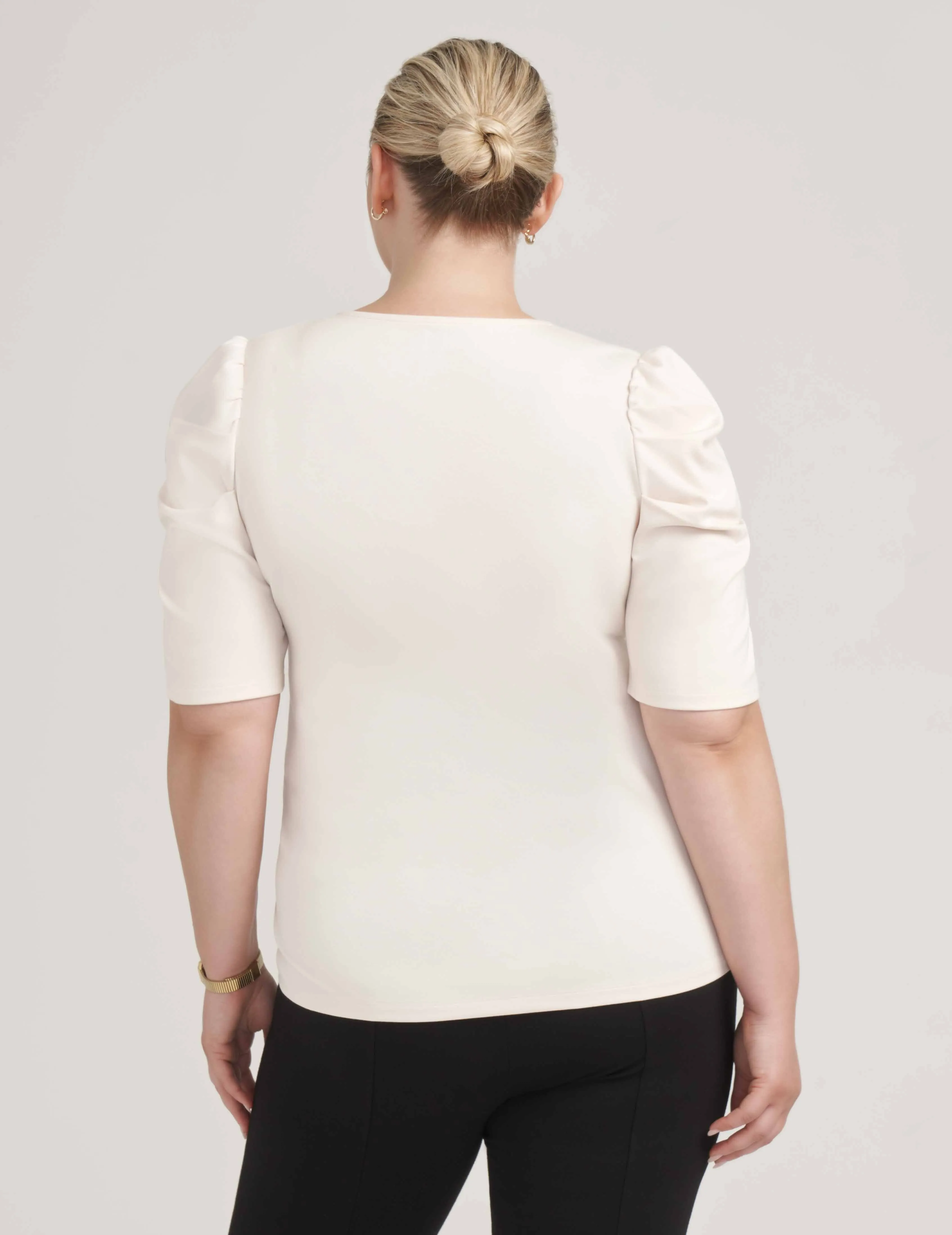 Plus Size Pleat Sleeve Vneck Serenity Knit- Clearance sold by Anne Klein product image thumbnail 2