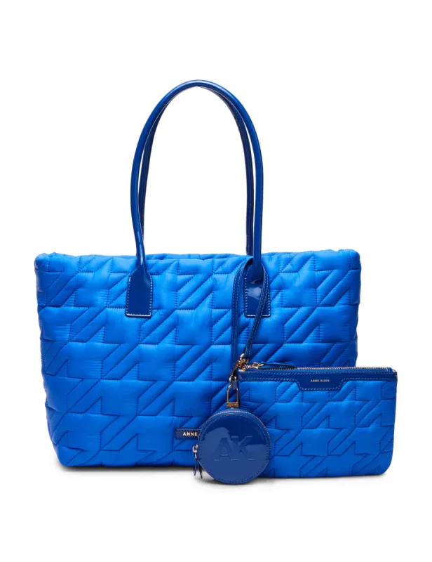 Quilted Nylon Tote With Pouch sold by Anne Klein