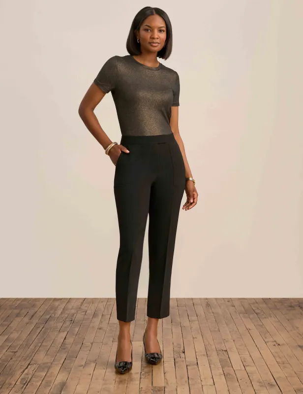 Foil Printed Short Sleeve Top sold by Anne Klein