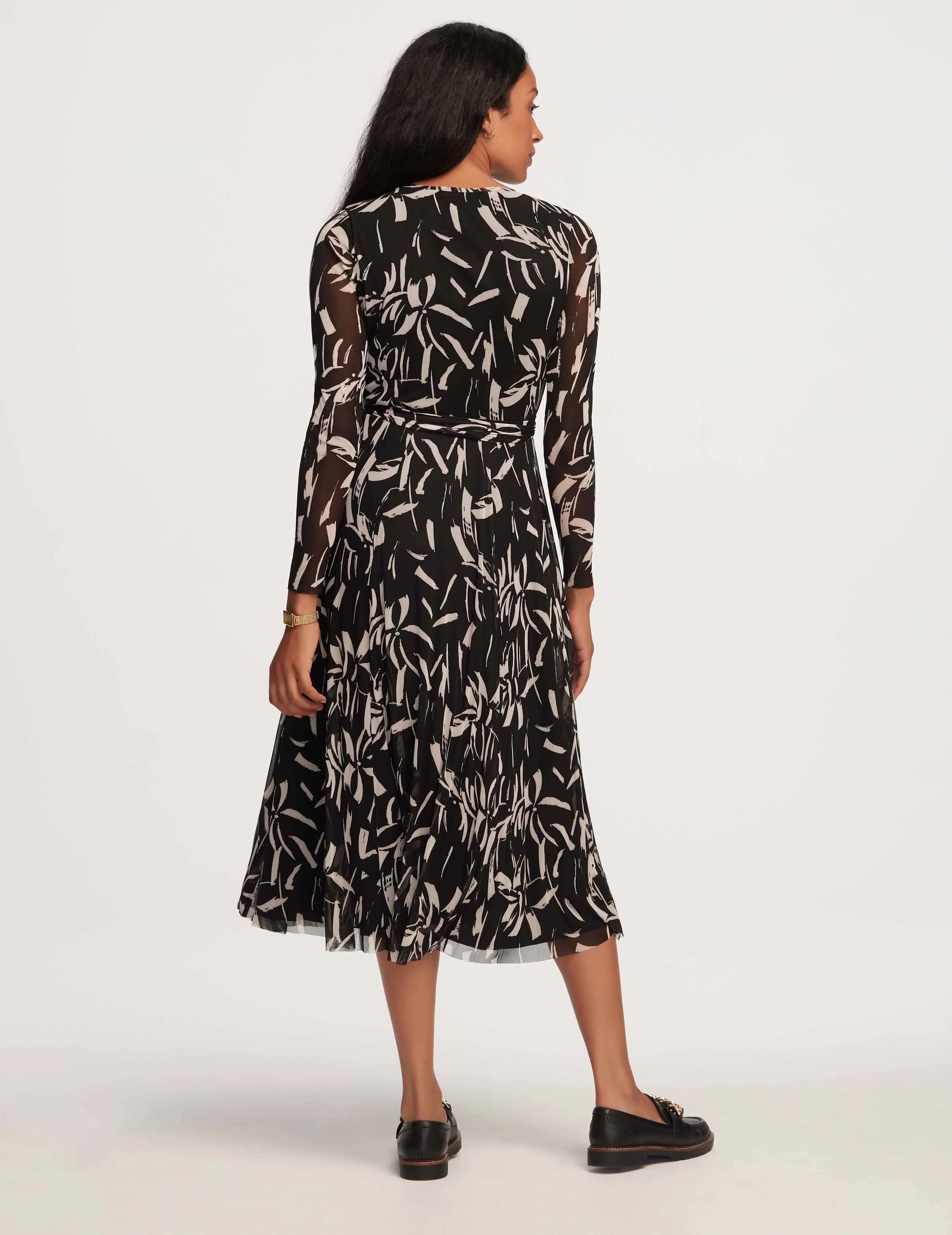 Mesh Tie Waist Midi Dress- Sale sold by Anne Klein product image thumbnail 2