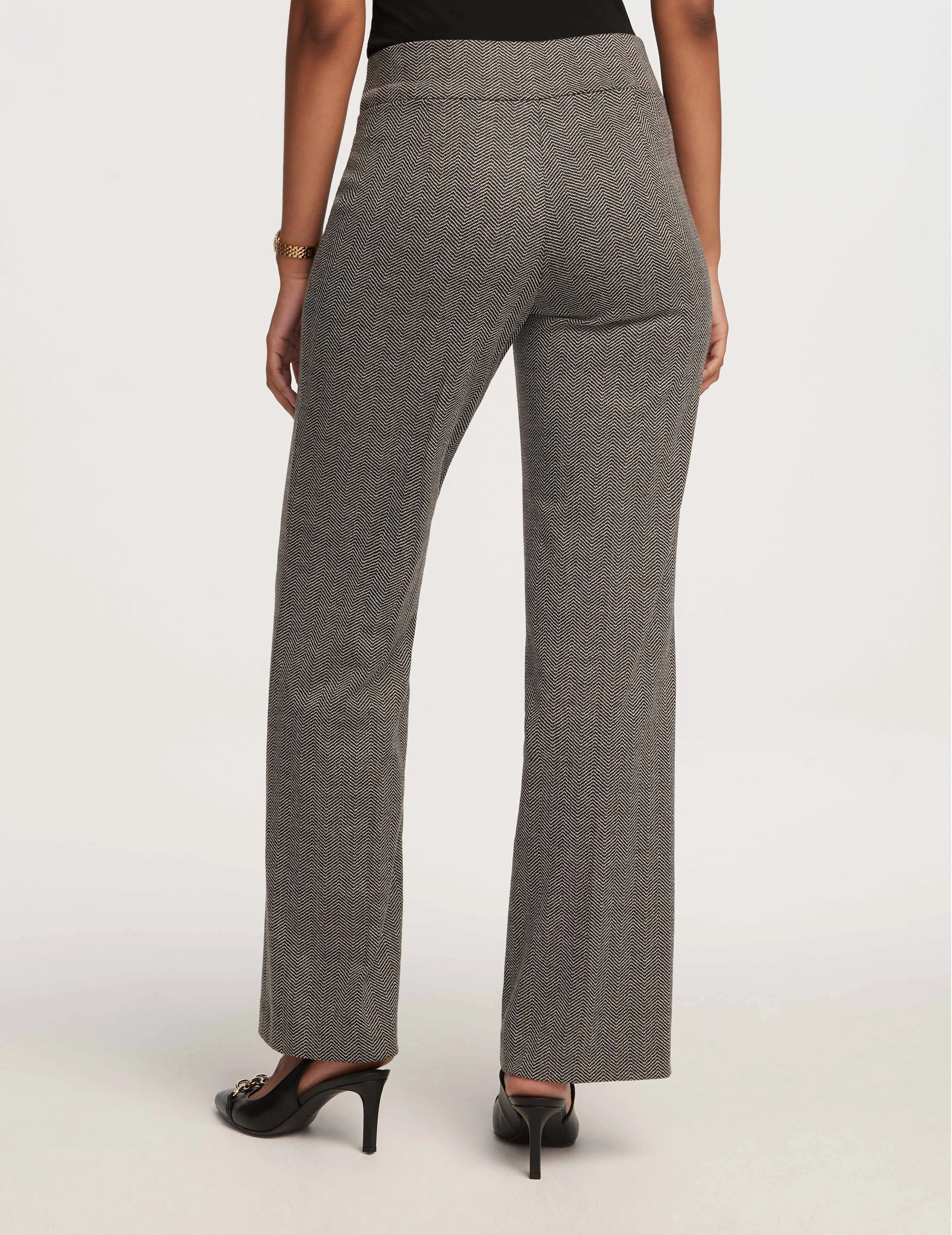 Petite Herringbone Pull On Wide Leg Pants- Sale sold by Anne Klein product image thumbnail 2