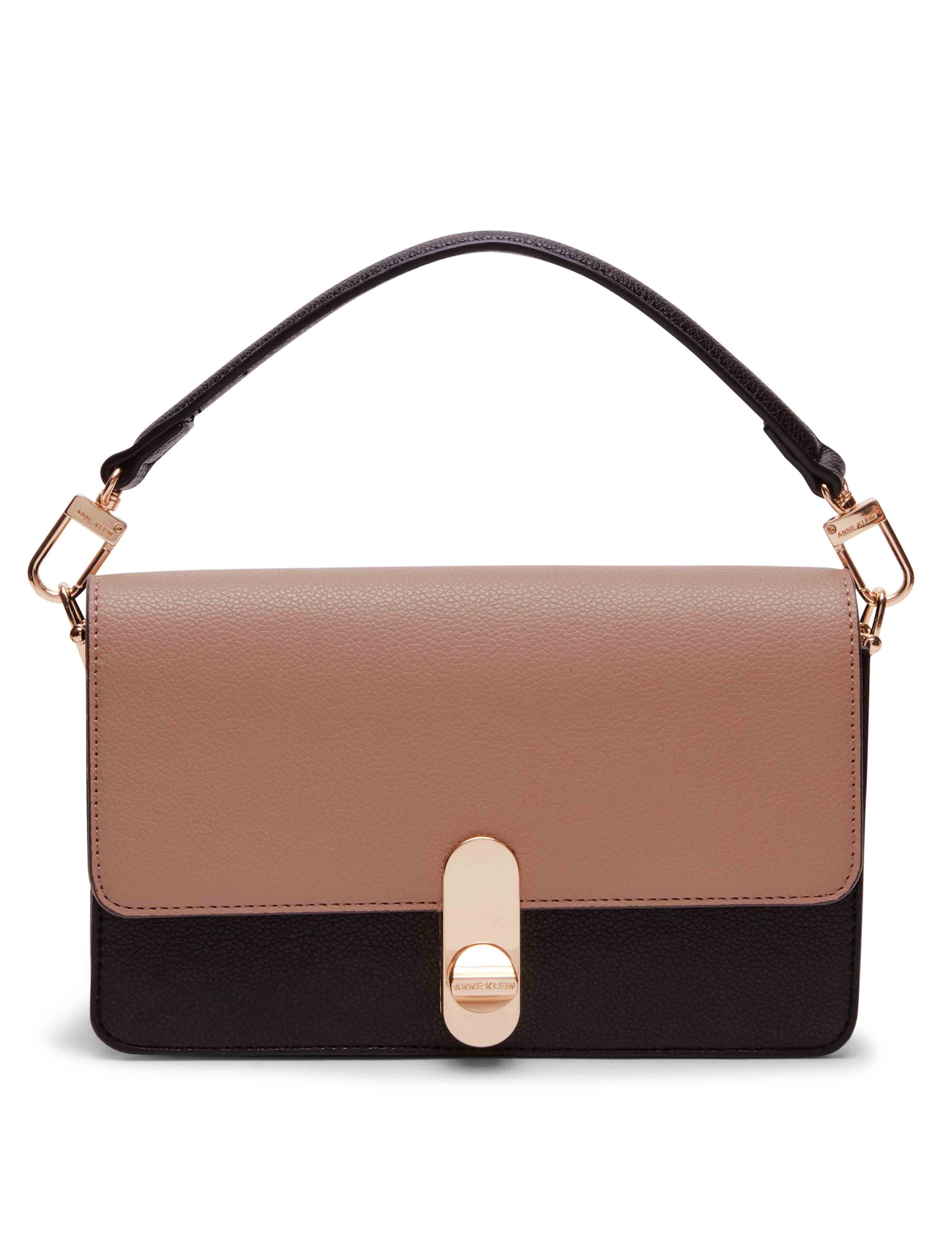 E/W Flap Shoulder Bag With Turn Lock sold by Anne Klein