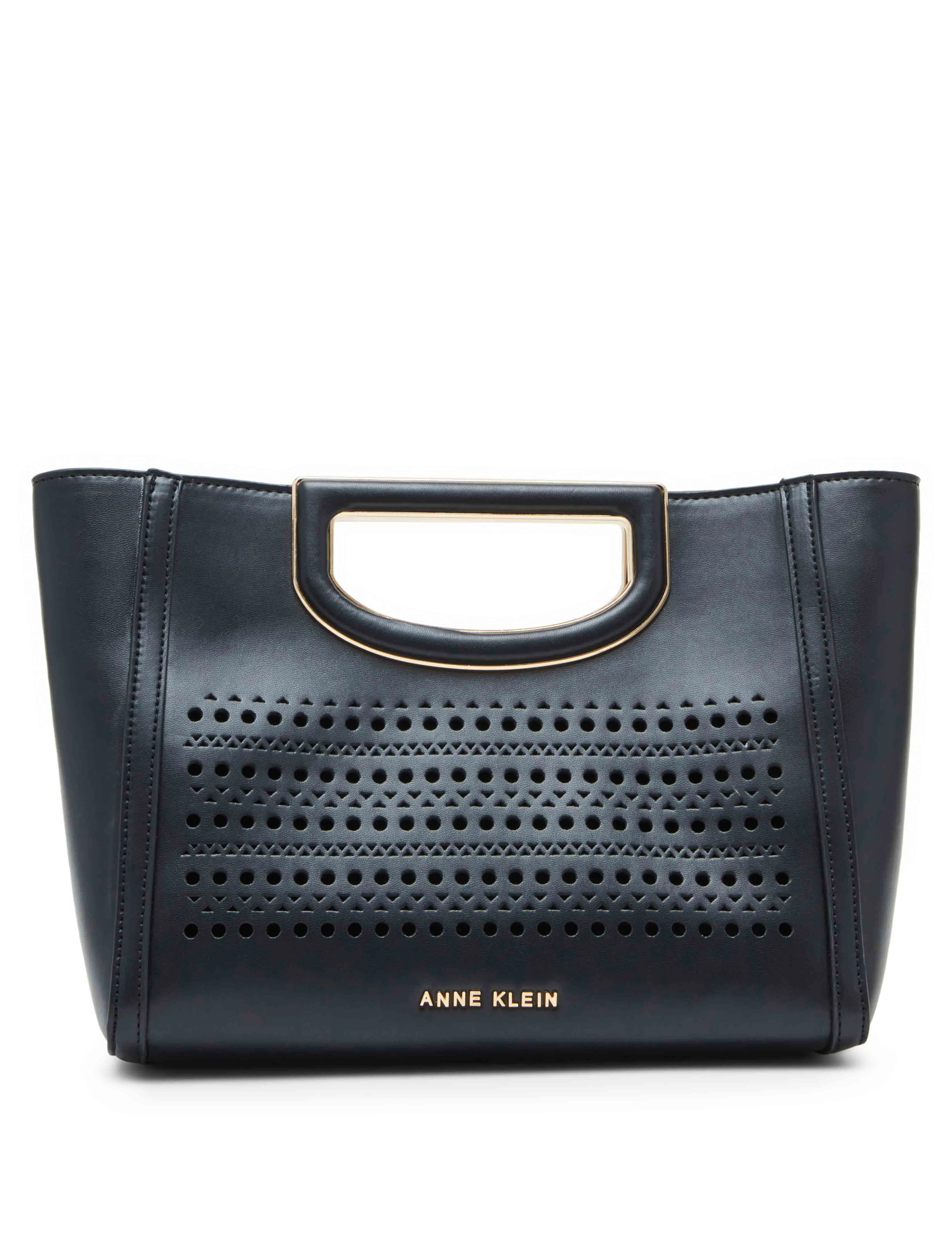 Perforated Cut Out Handle Satchel sold by Anne Klein