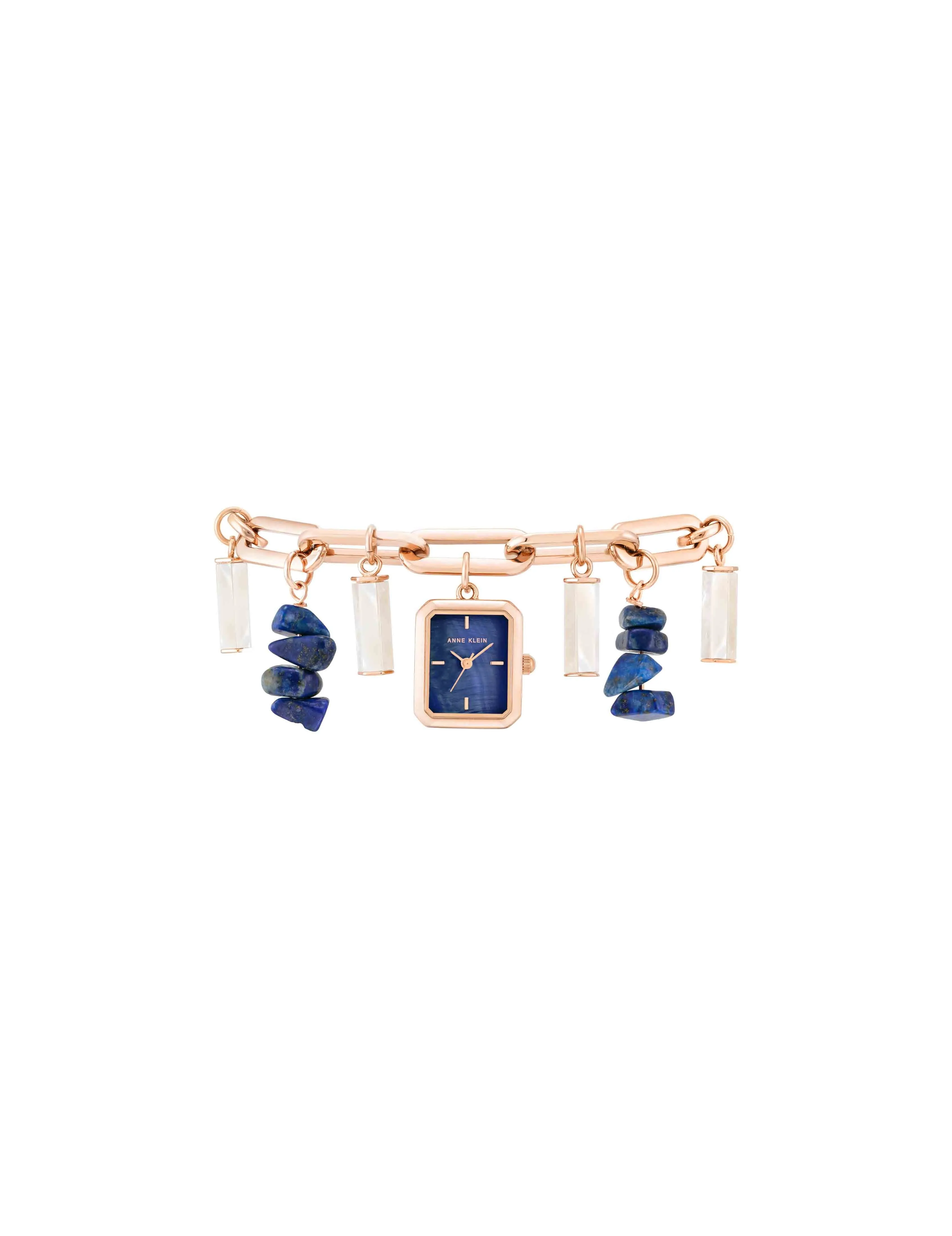 Gemstone Charm Bracelet Watch sold by Anne Klein