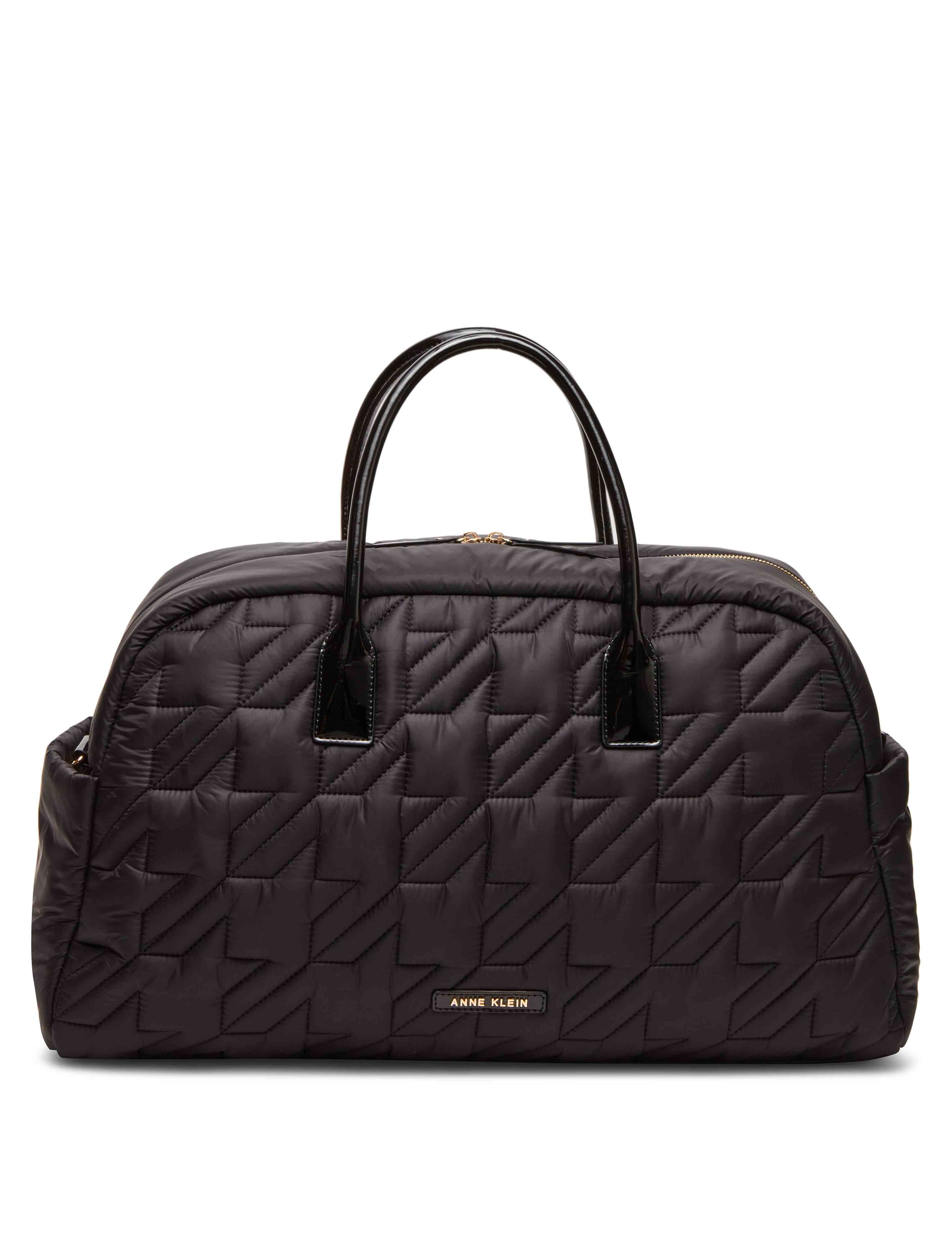 Quilted Nylon Weekender With Pouch And Web Strap sold by Anne Klein product image thumbnail 4