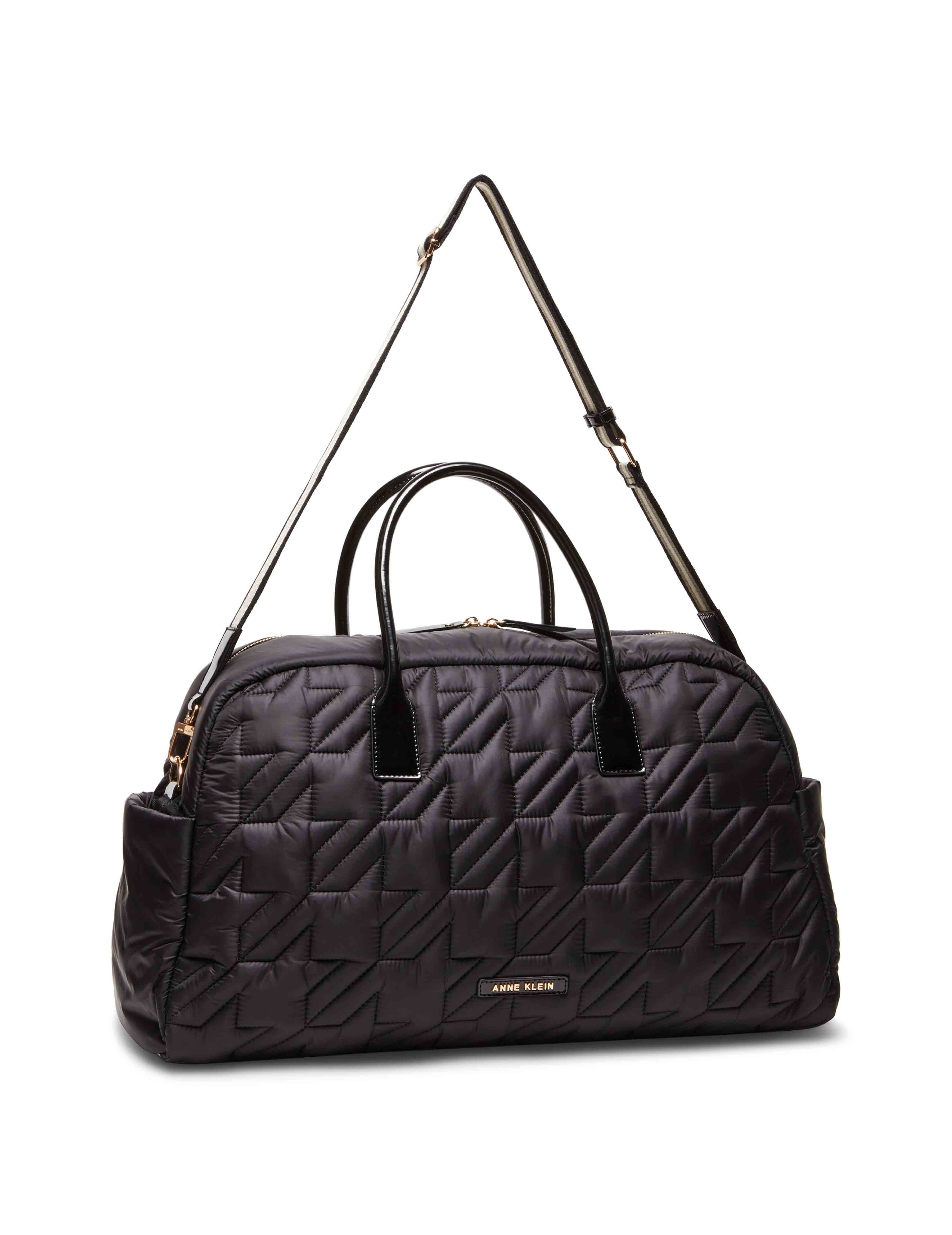 Quilted Nylon Weekender With Pouch And Web Strap sold by Anne Klein product image thumbnail 3