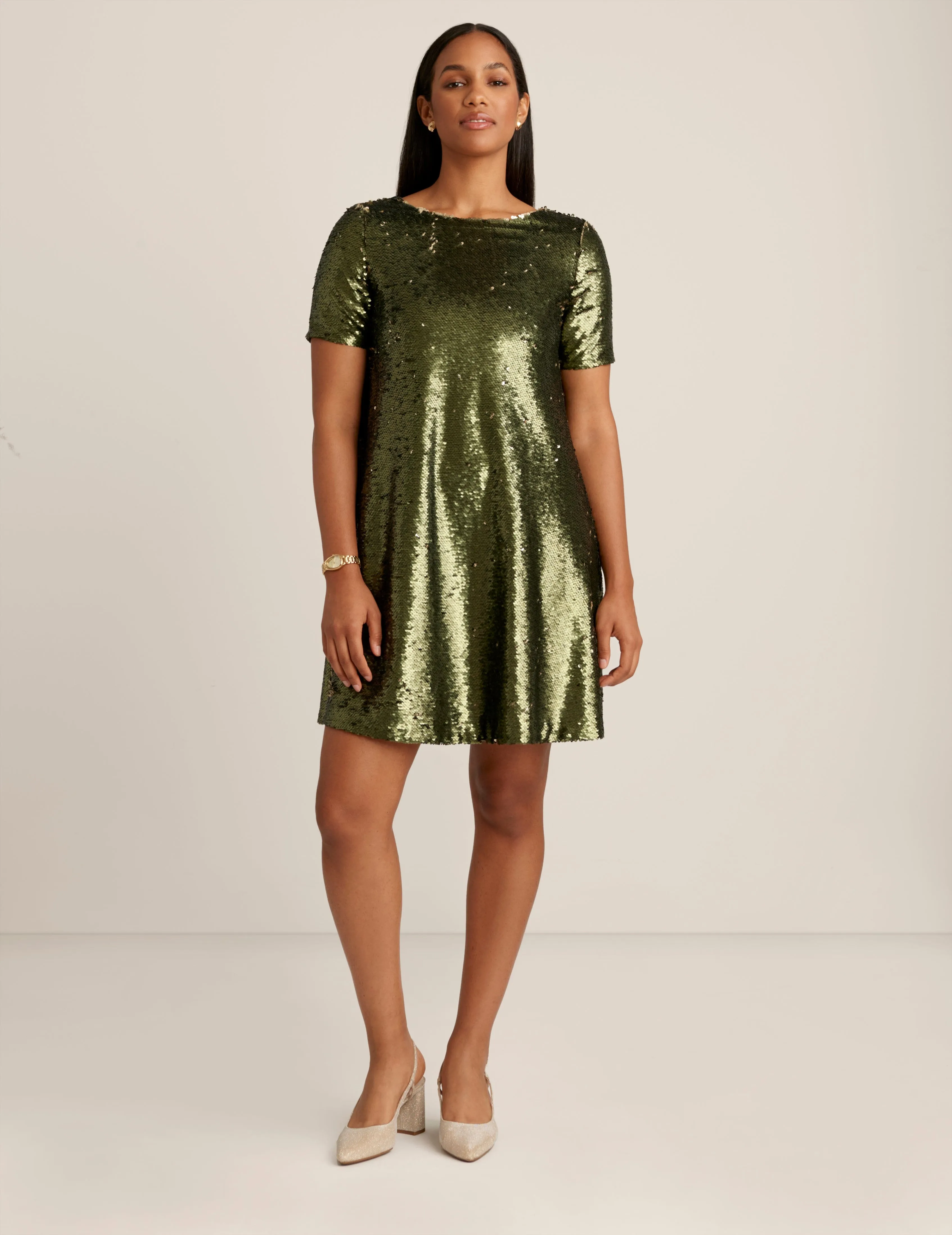 Sequin T Shirt Dress sold by Anne Klein