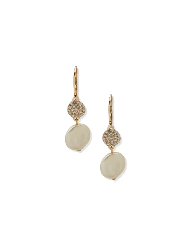 Gold Double Drop Earring sold by Anne Klein