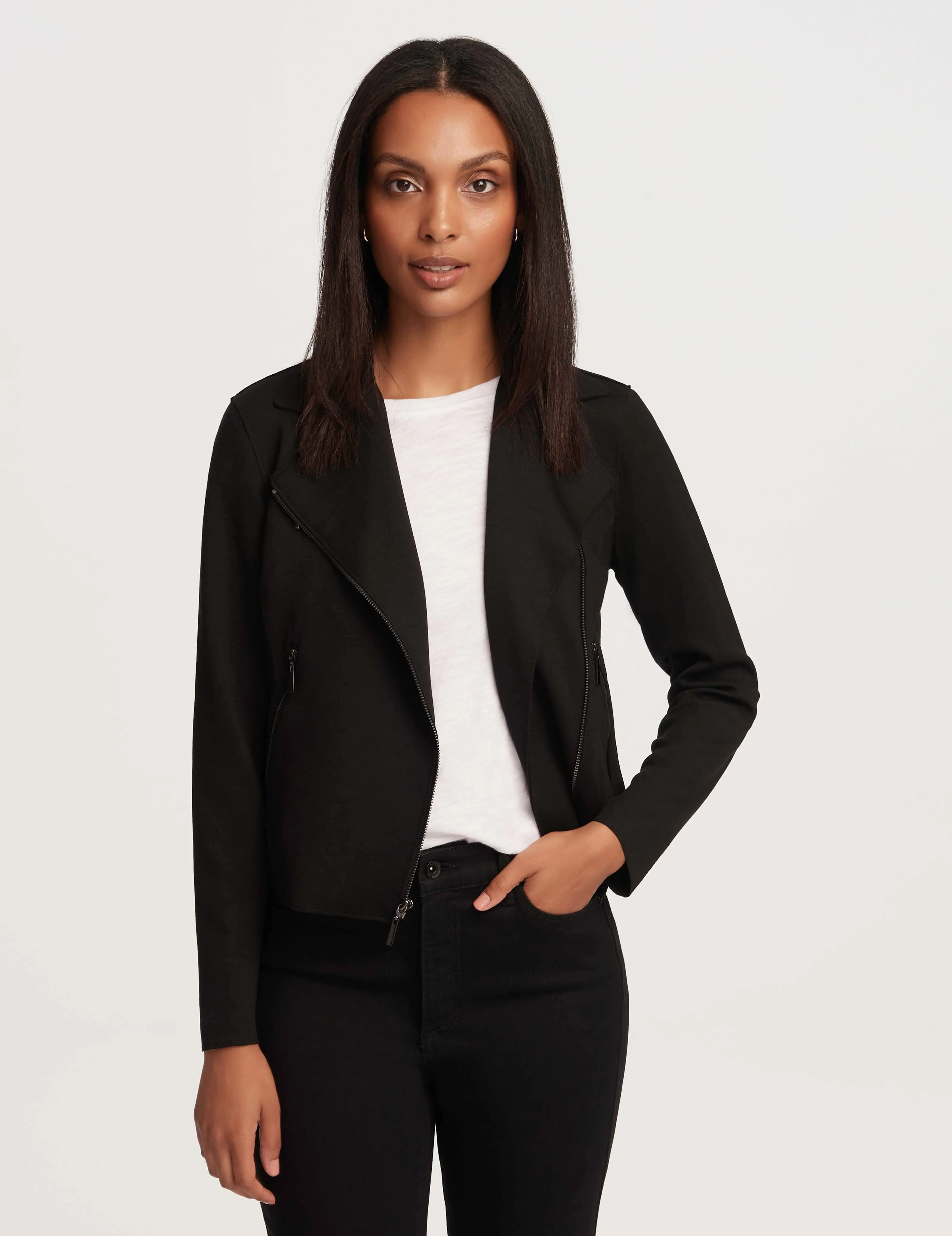 Petite Moto Jacket With Patch Pockets- Sale sold by Anne Klein product image thumbnail 4
