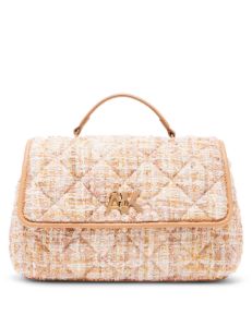 Quilted Tweed Convertible Flap Shoulder Bag With Turn Lock sold by Anne Klein
