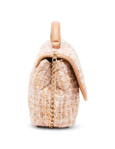 Quilted Tweed Convertible Flap Shoulder Bag With Turn Lock sold by Anne Klein