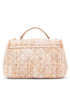 Quilted Tweed Convertible Flap Shoulder Bag With Turn Lock sold by Anne Klein