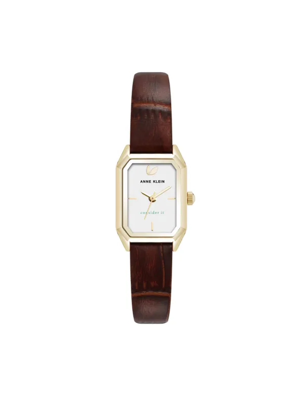 Consider It Octagonal Leather Band Watch sold by Anne Klein