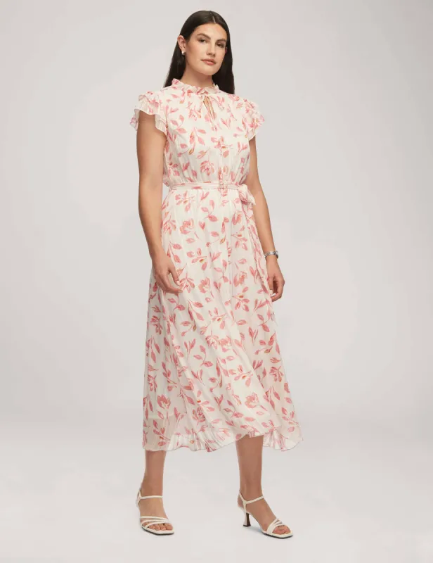 Ruffle Sleeve Tie Dress- Sale sold by Anne Klein