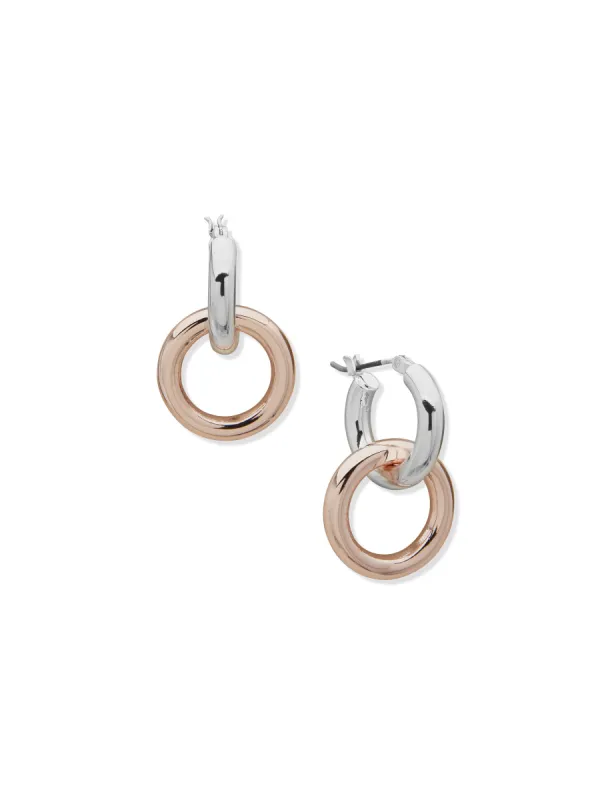 Orbital Hoop Pierced Earrings sold by Anne Klein