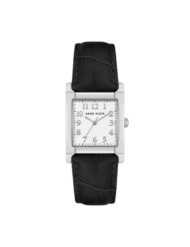 Square Case Leather Strap Watch sold by Anne Klein
