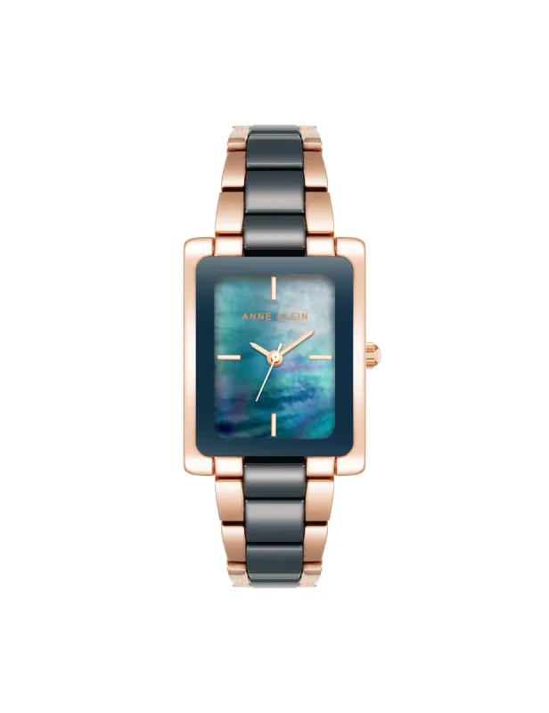 Rectangular Case Ceramic Bracelet Watch sold by Anne Klein