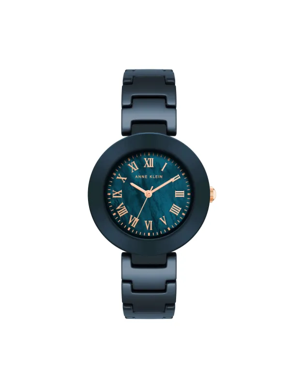 Round Mother of Pearl Dial Ceramic Bracelet Watch sold by Anne Klein