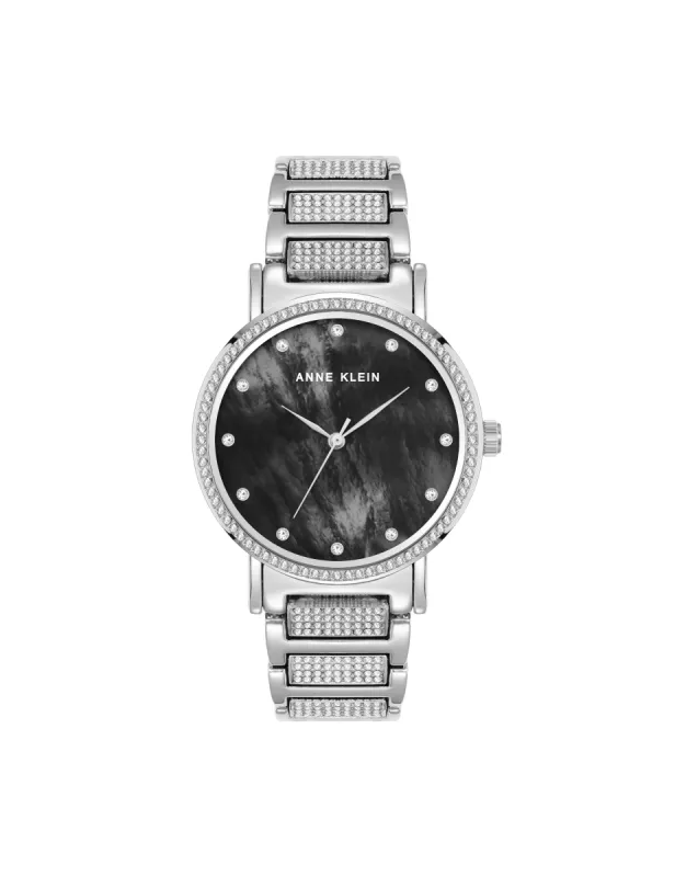 Mother of Pearl Crystal Accented Bracelet Watch sold by Anne Klein