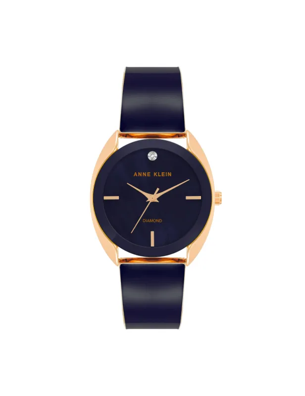 Modern Mother of Pearl Dial Bangle Watch sold by Anne Klein