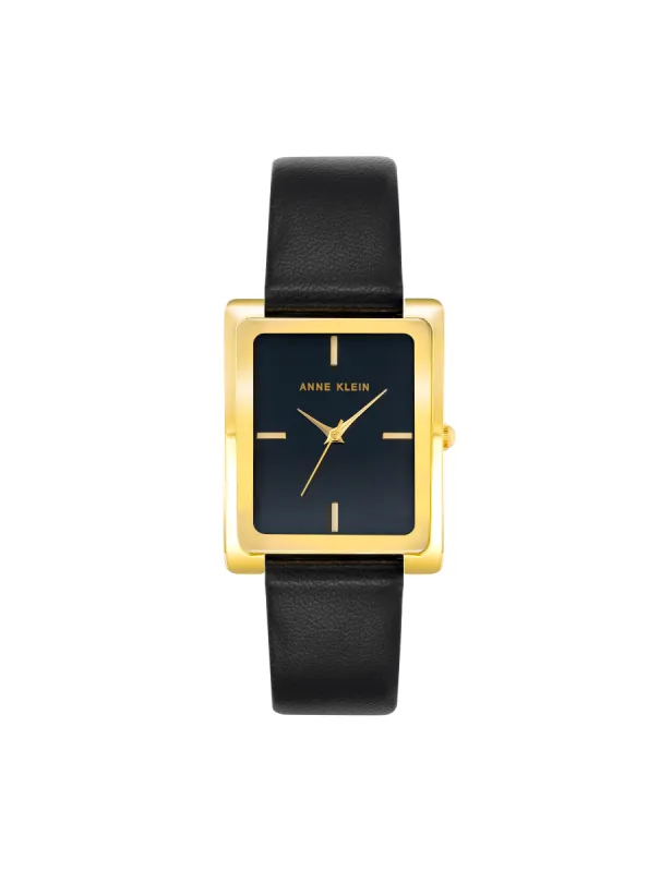 Rectangular Case Leather Band Watch sold by Anne Klein