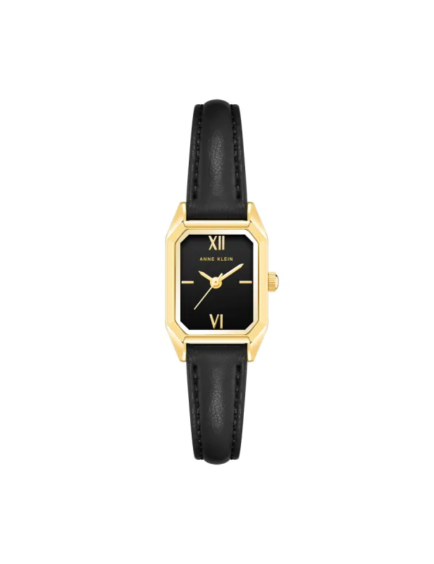 Octagonal Case Leather Strap Watch sold by Anne Klein