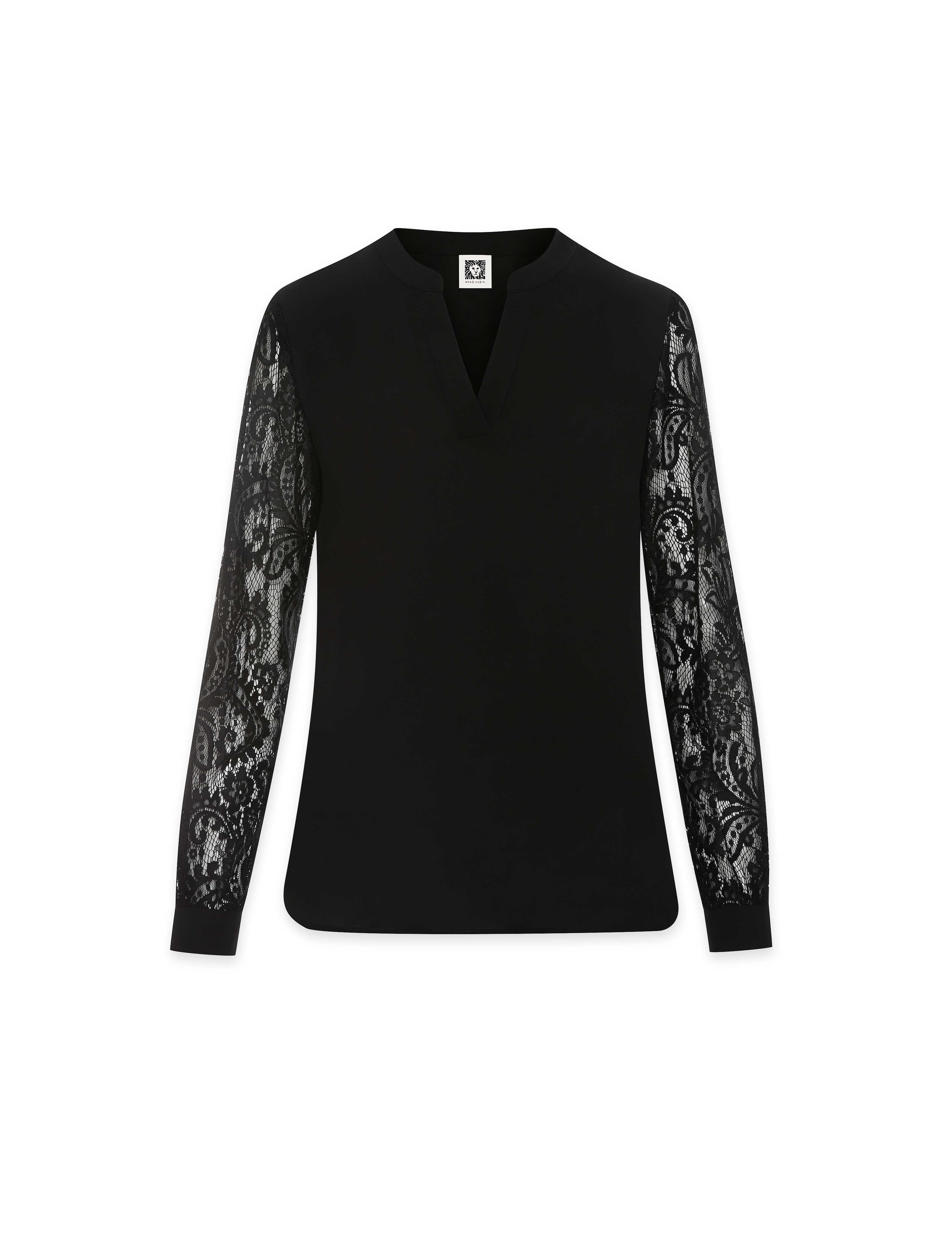 High Low Lace Sleeve Blouse- Clearance sold by Anne Klein