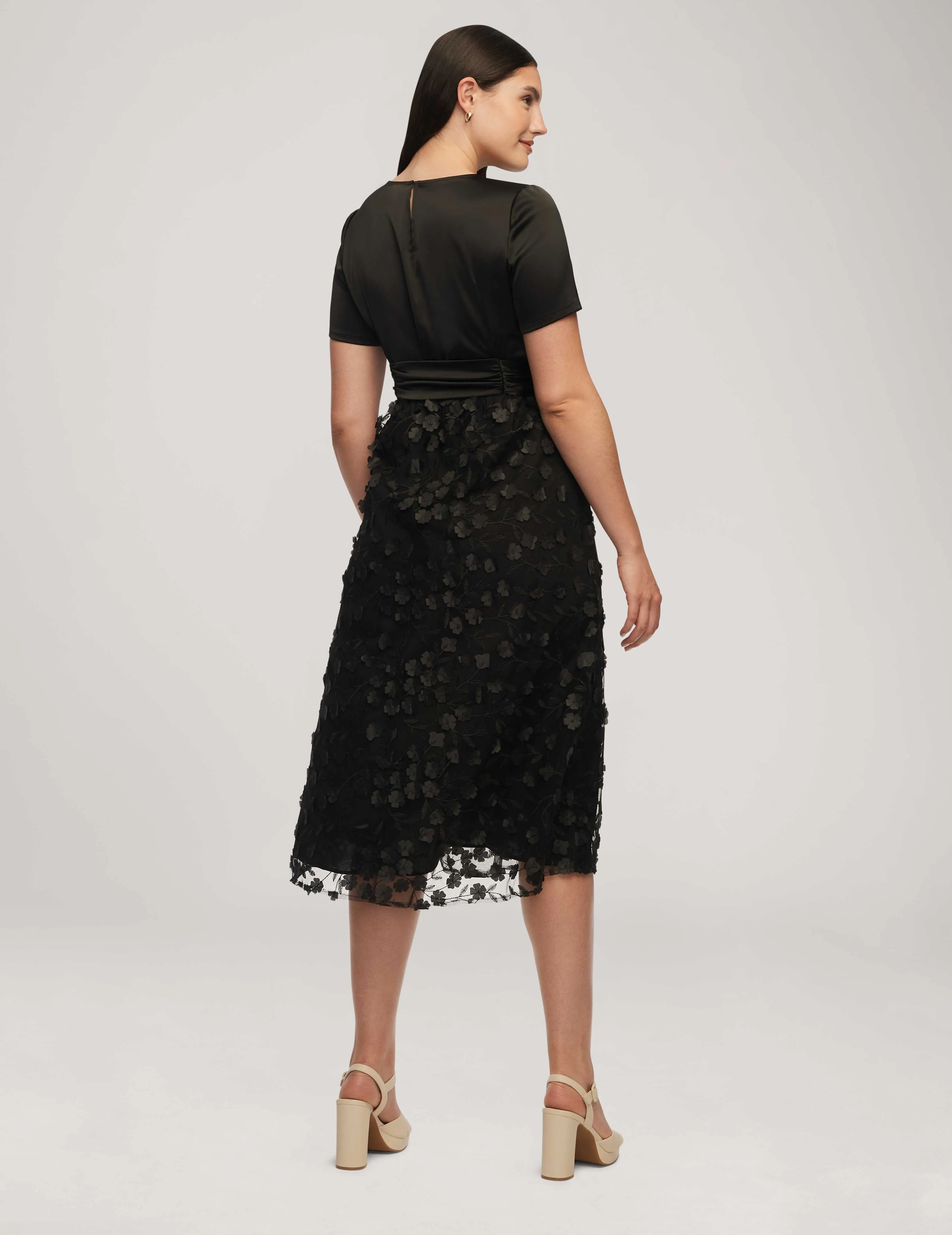 Tie Waist Combo Midi Dress- Sale sold by Anne Klein product image thumbnail 2