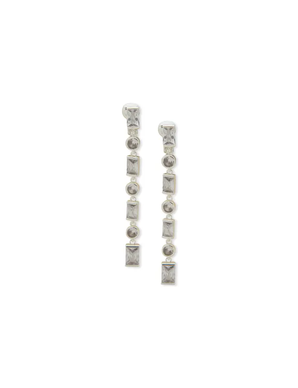 Linear CZ Clip on Earrings sold by Anne Klein