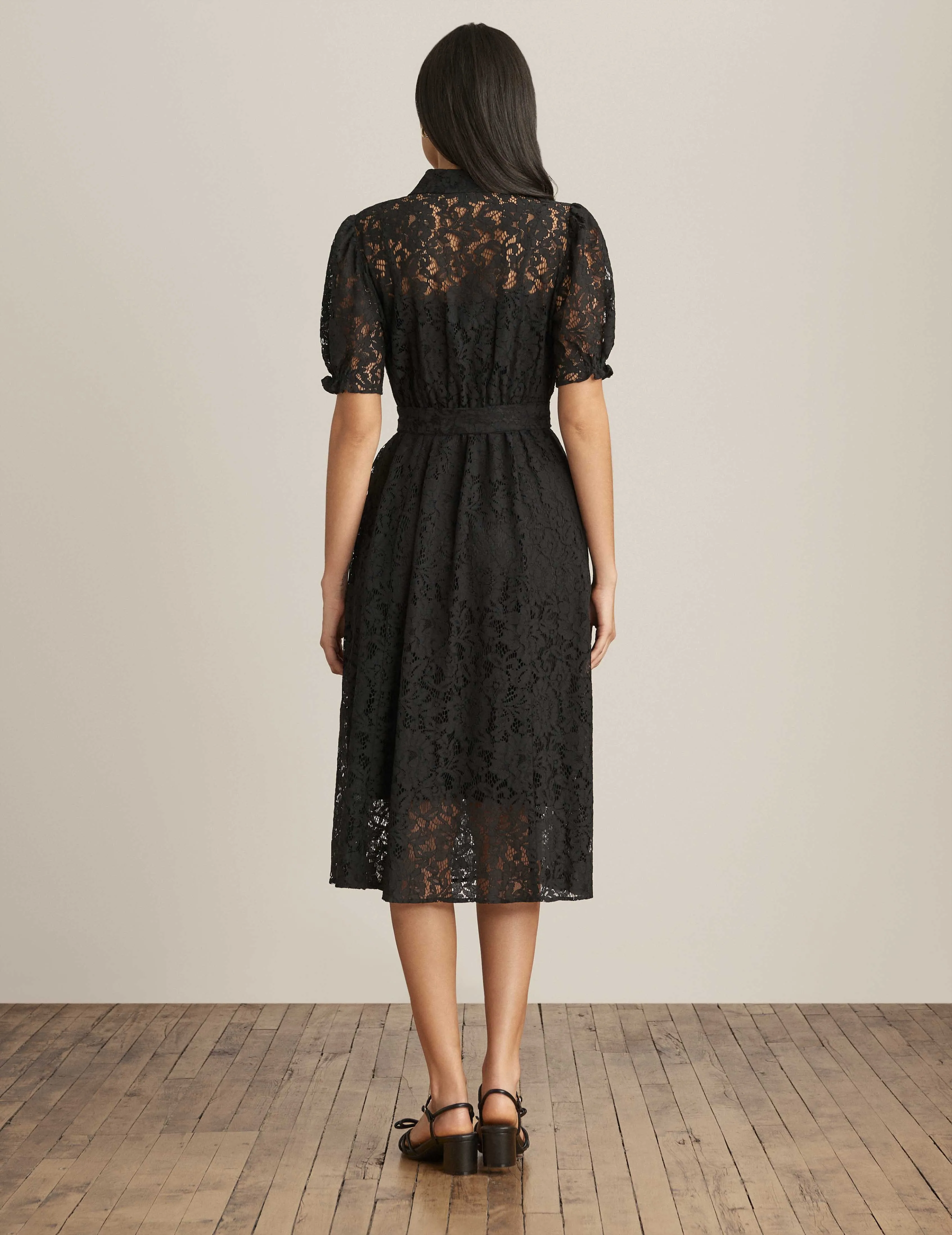 Lace Midi Dress With Puff Sleeves - Sale sold by Anne Klein product image thumbnail 2