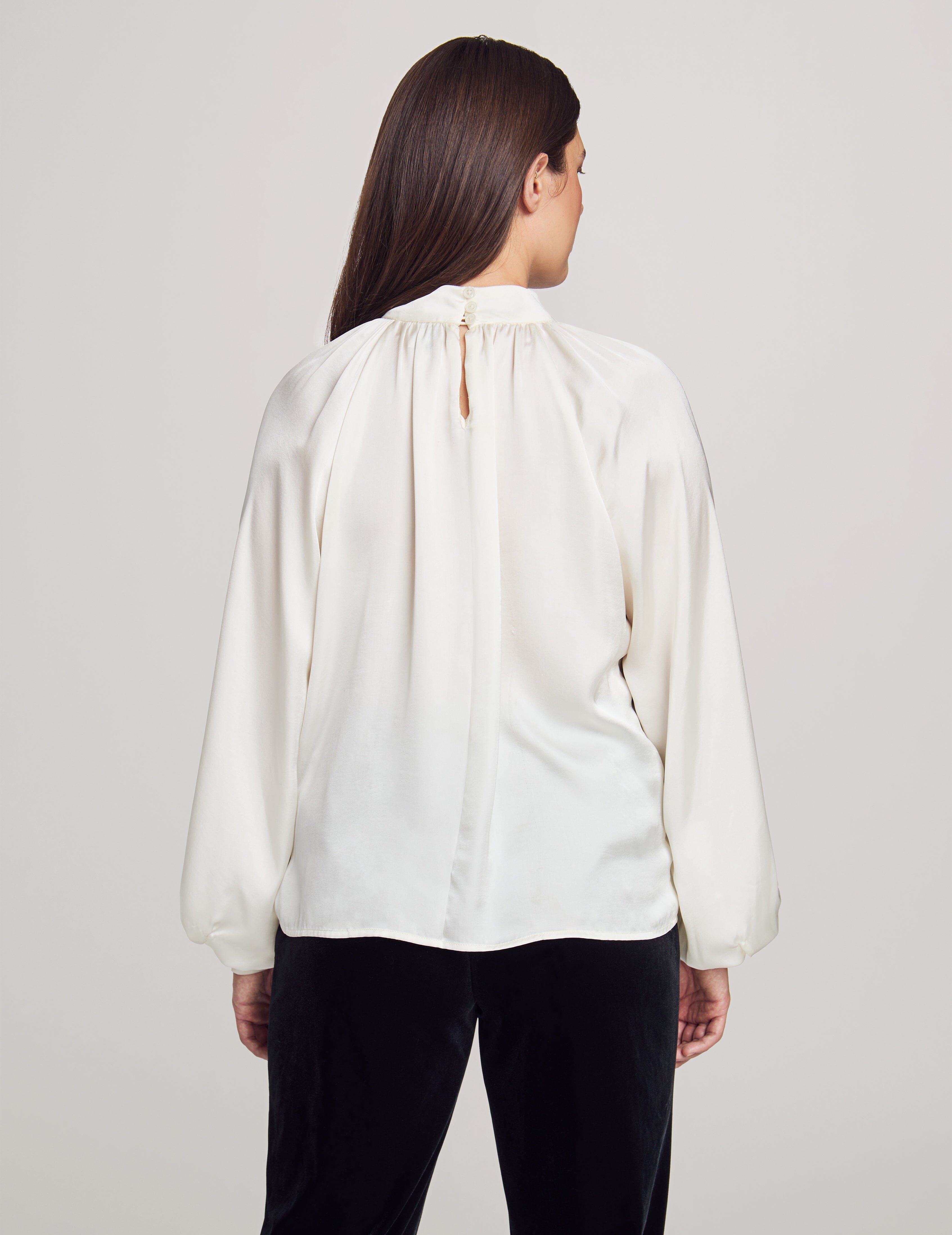 Long Sleeve Raglan Mock Neck Blouse sold by Anne Klein product image thumbnail 3