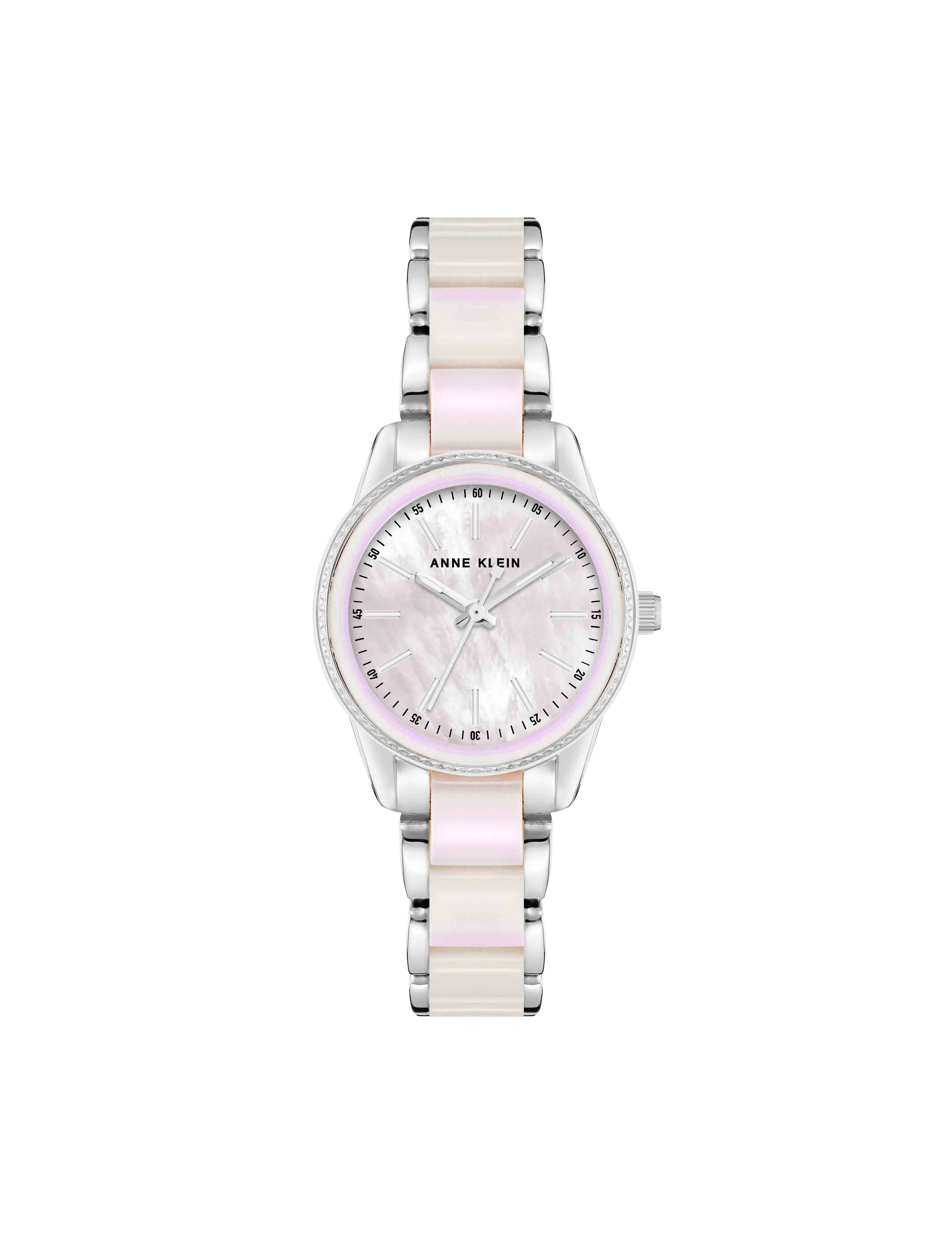 Pearlescent Resin Link Bracelet Watch sold by Anne Klein