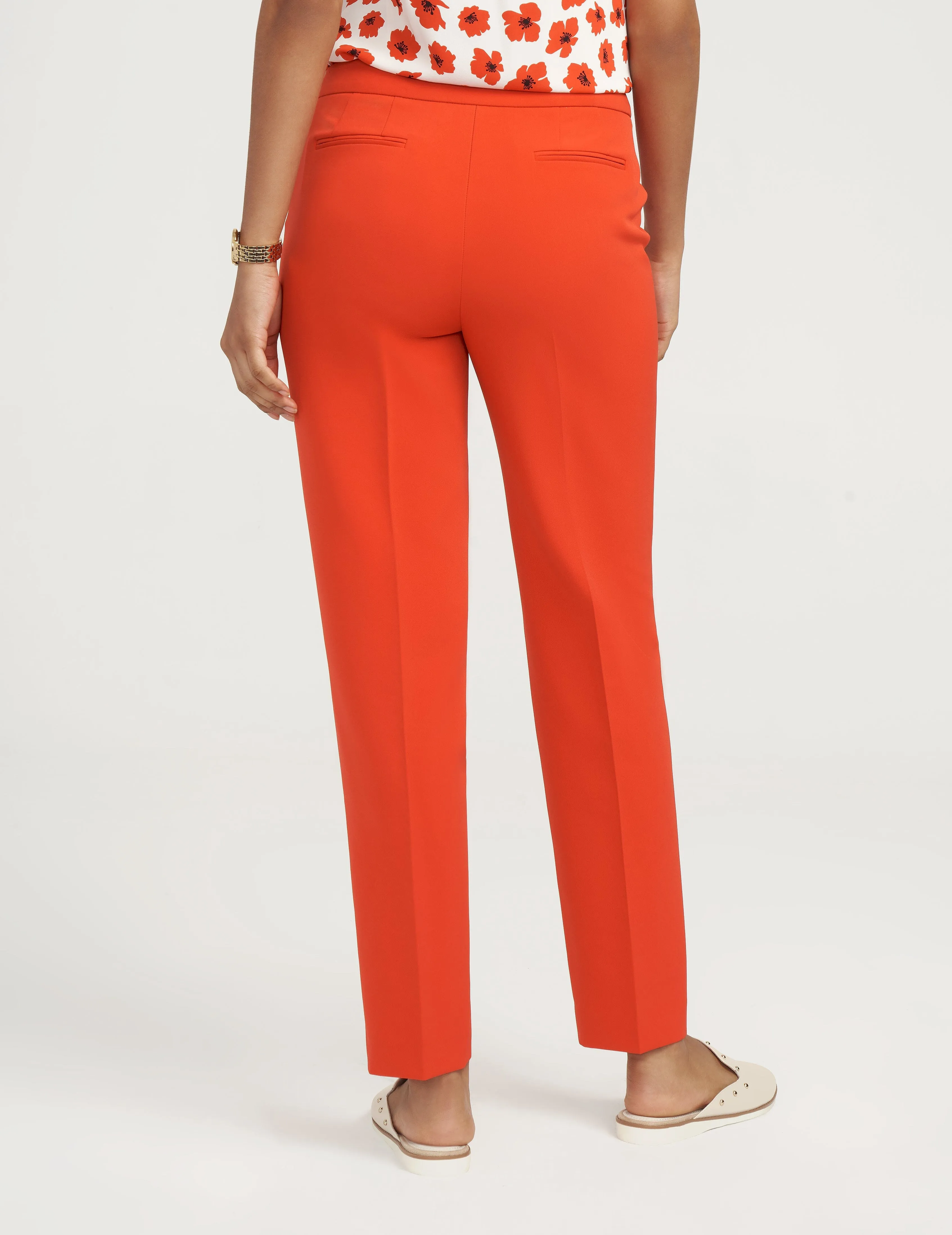 Slim Leg Cotton Bowie Pant- Sale sold by Anne Klein product image thumbnail 3