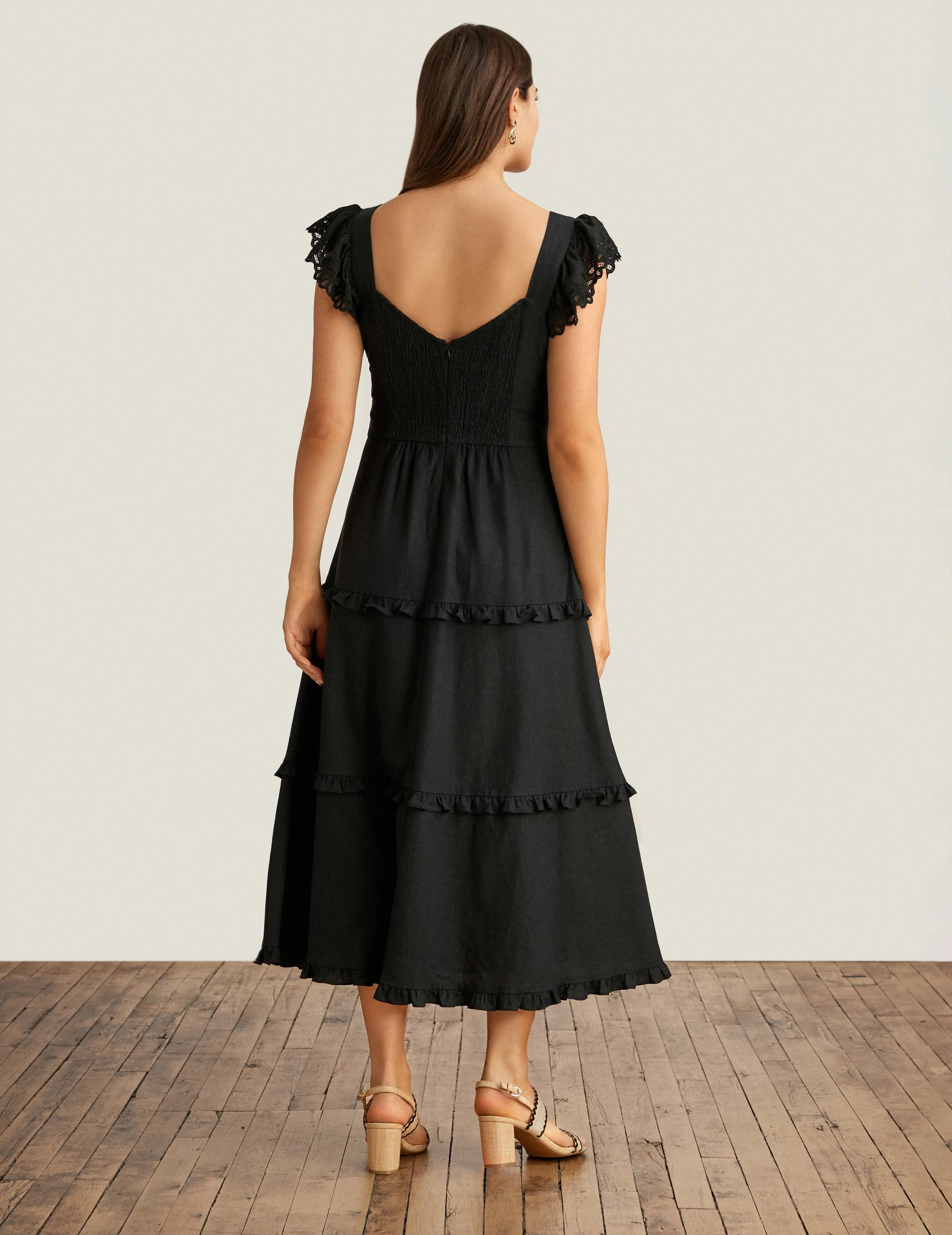 Ruffled Tier Midi Dress sold by Anne Klein product image thumbnail 2