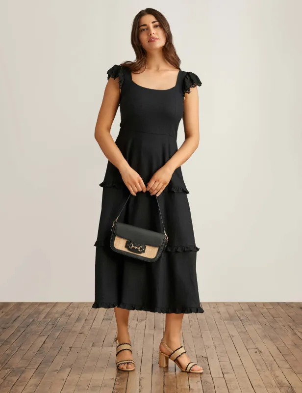 Ruffled Tier Midi Dress sold by Anne Klein